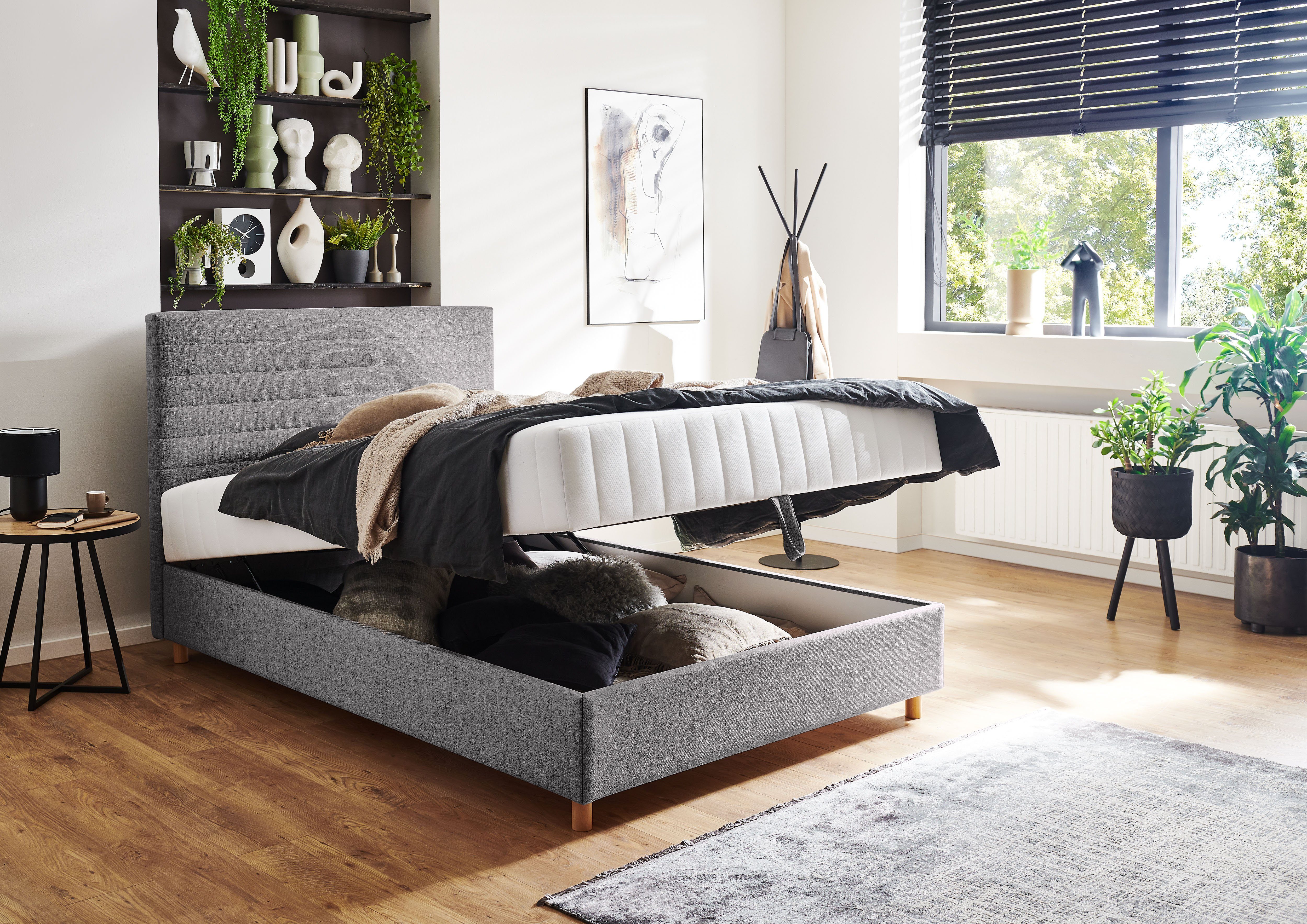 ATLANTIC home collection Ledikant met bergruimte Josie met pocketveringsmatras en bedkist