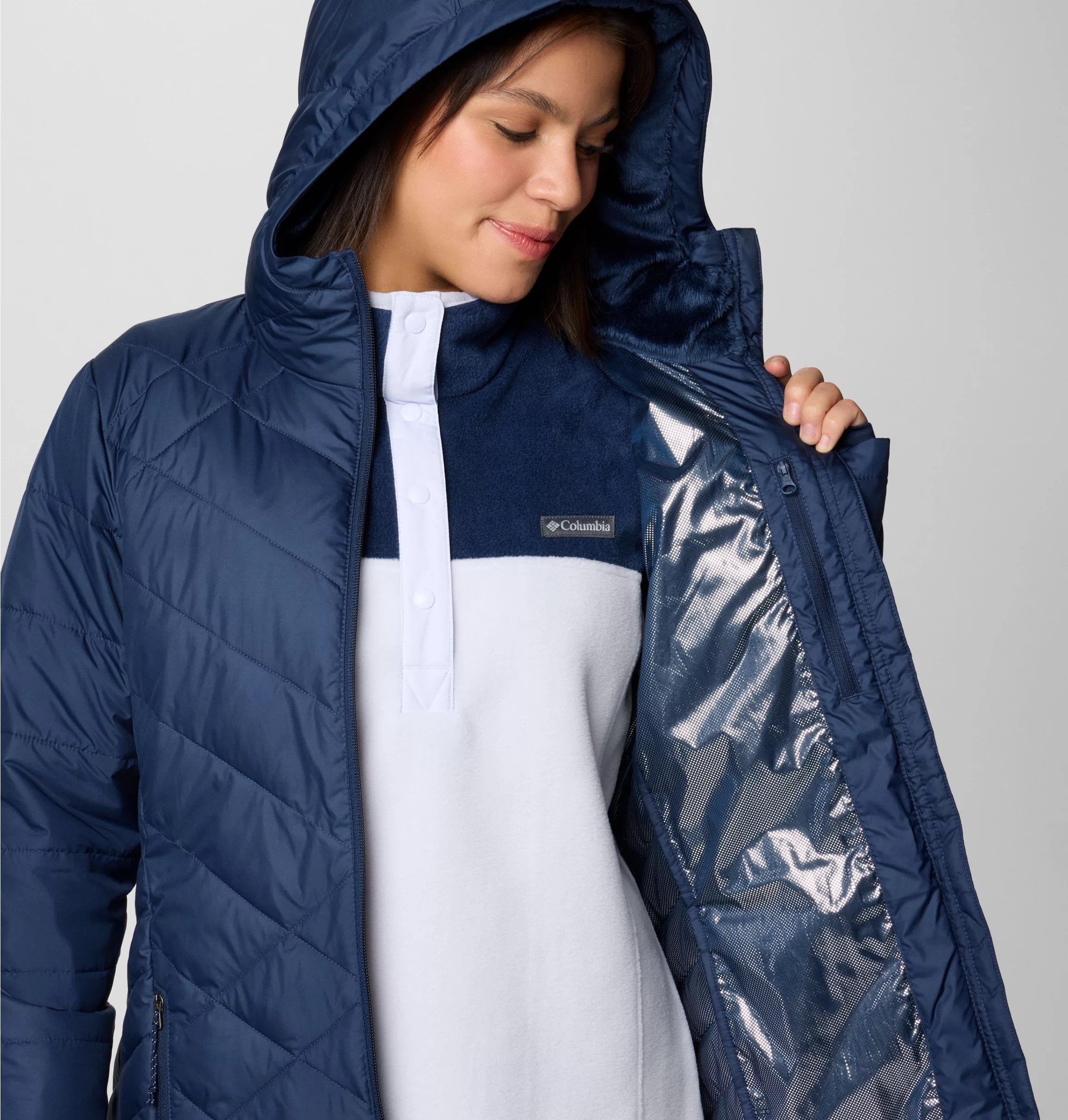 Columbia Gewatteerde jas HEAVENLY LONG HOODED JACKET (1-delig)
