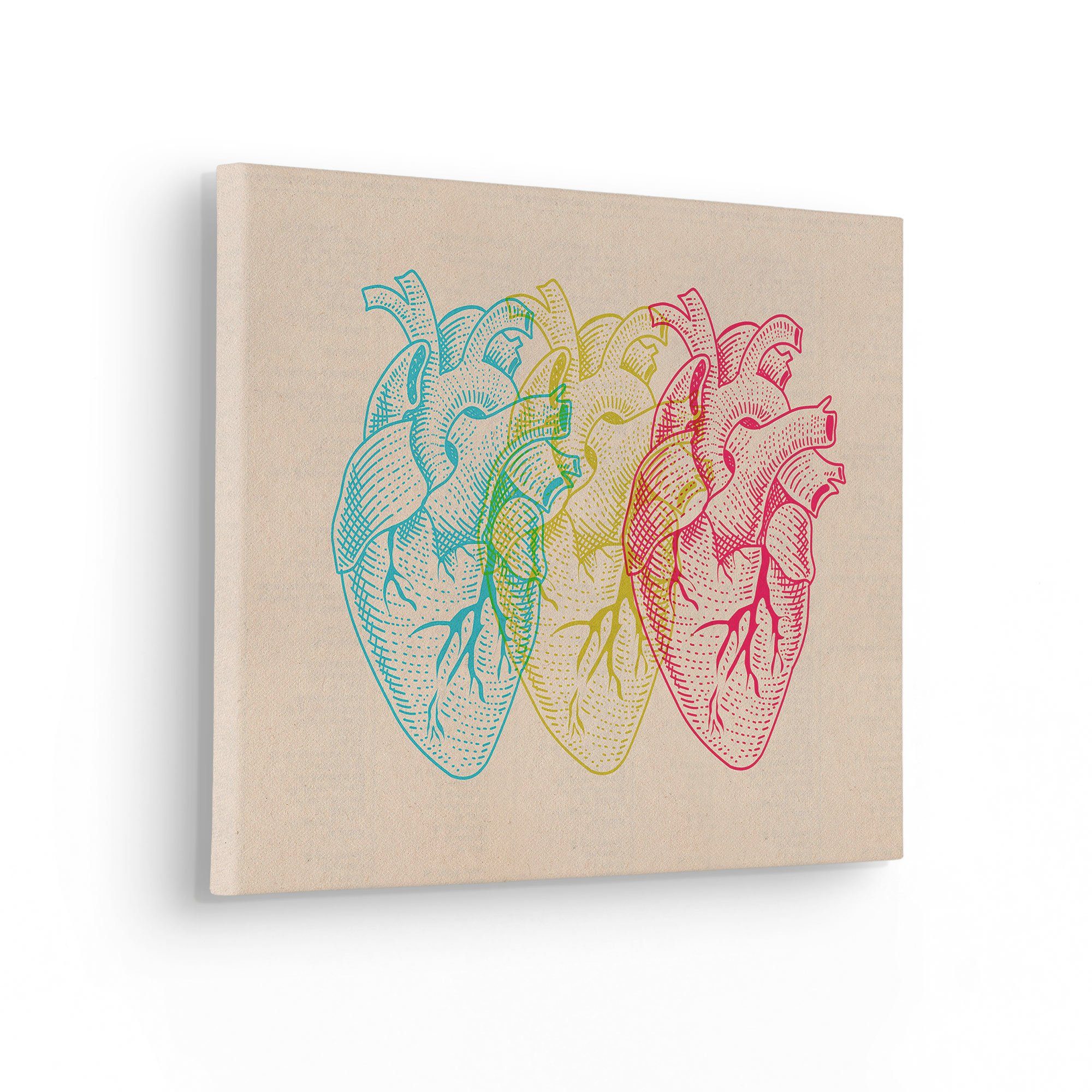 Komar Artprint op linnen Heart Variants - Afmeting 30 x 40 cm (1 stuk)