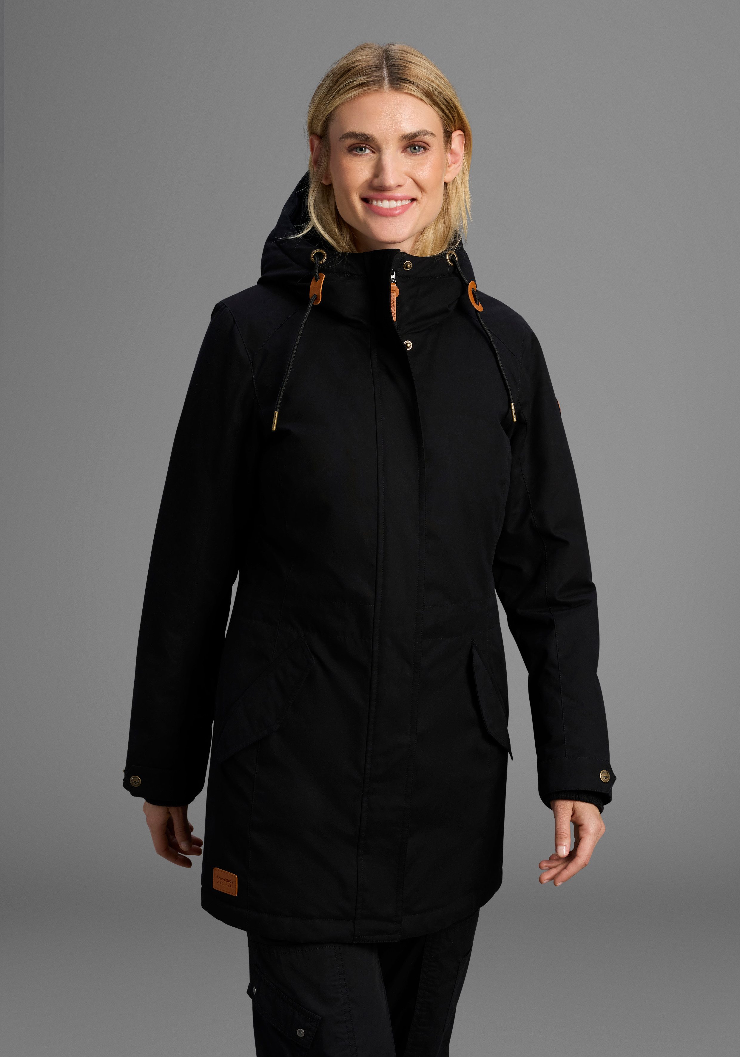 KangaROOS Parka met teddy imitatiebont gevoerd, winterjas