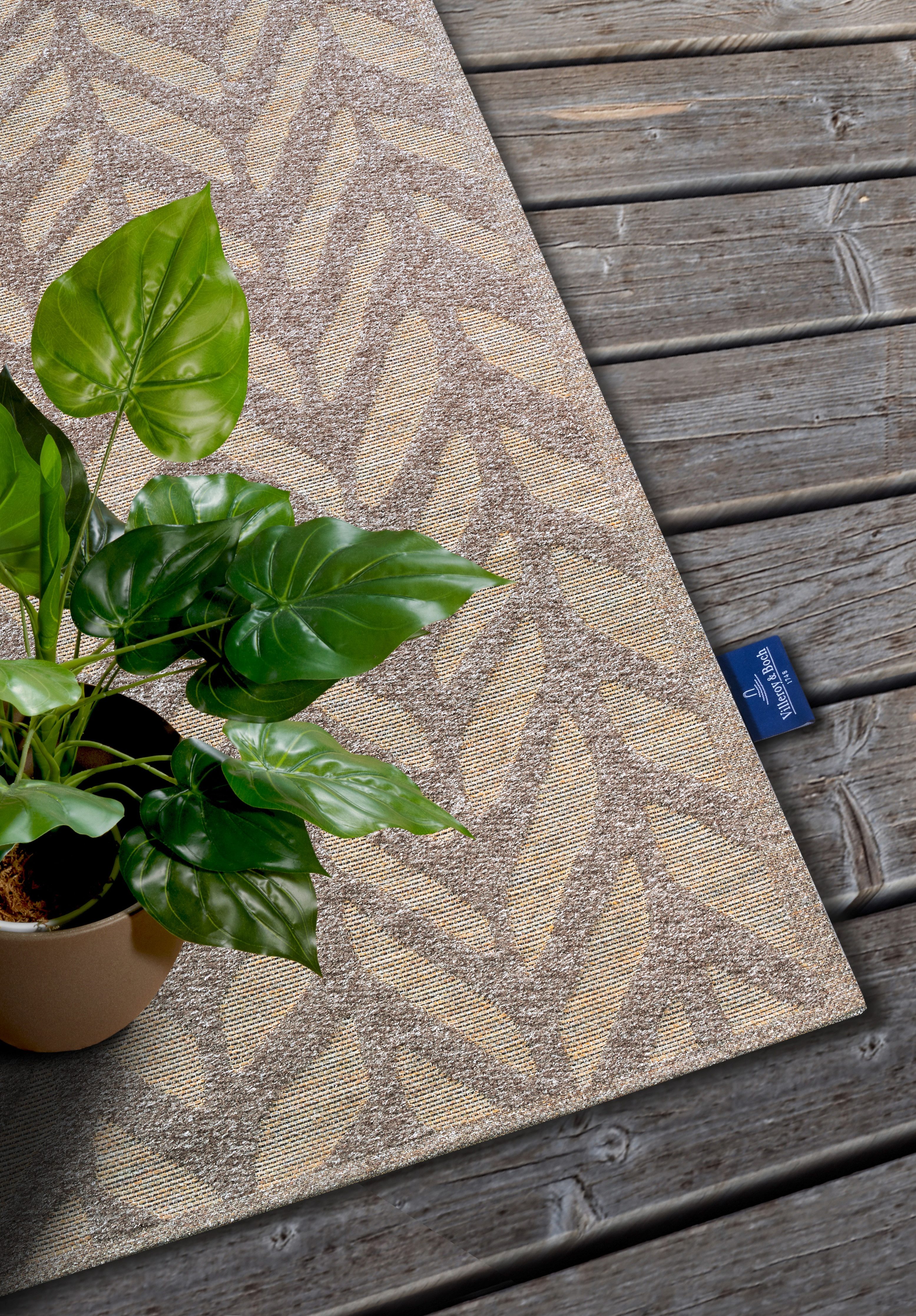 Villeroy & Boch Outdoorkleed Georgette In-& Outdoor, Vlakweefsel, weerbestendig, Terras, Balkon, modern, Trend
