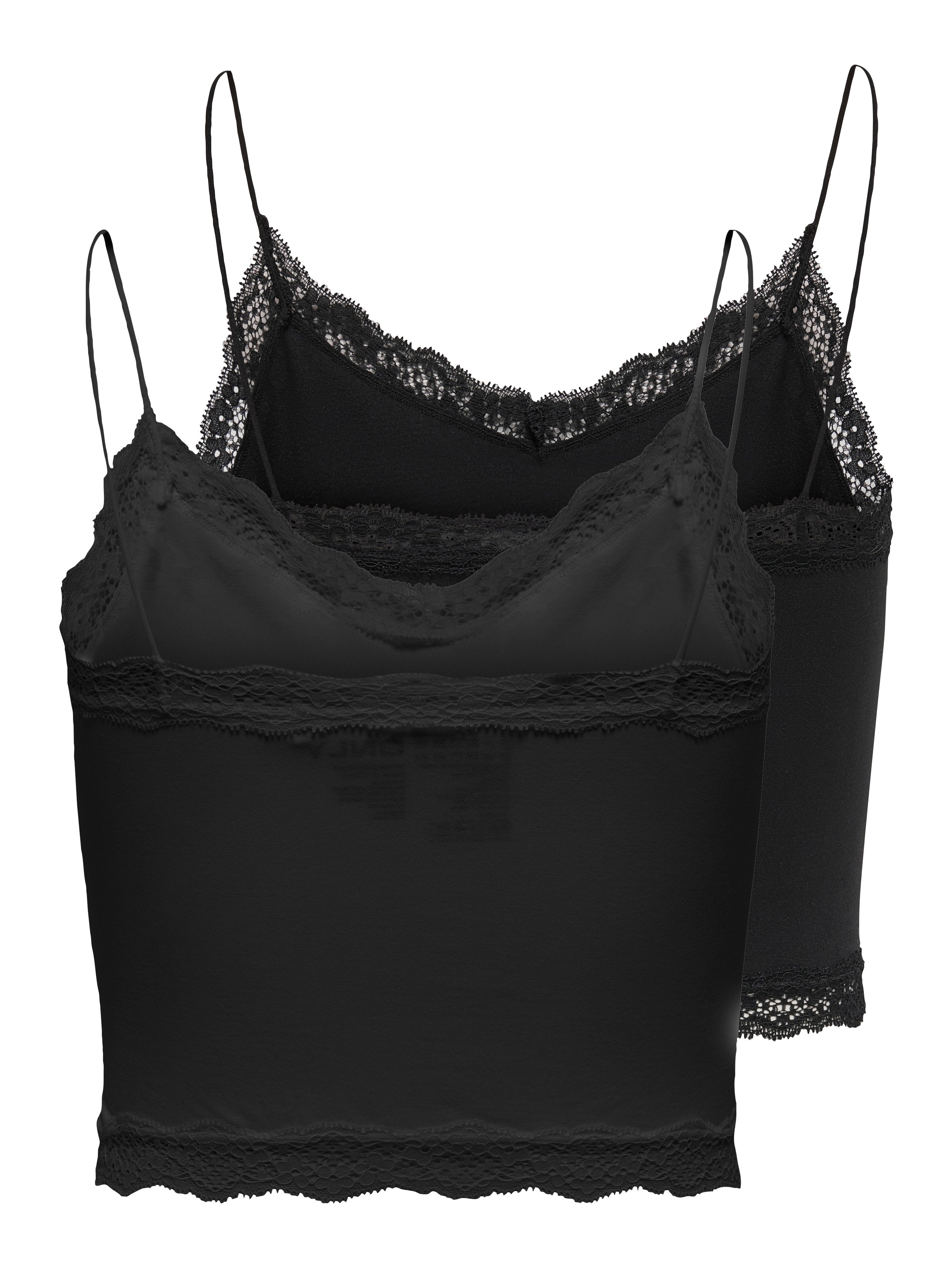 Only Top ONLVICKY LACE SEAML 2-PACK CROPPED TOP (set, 2-delig)