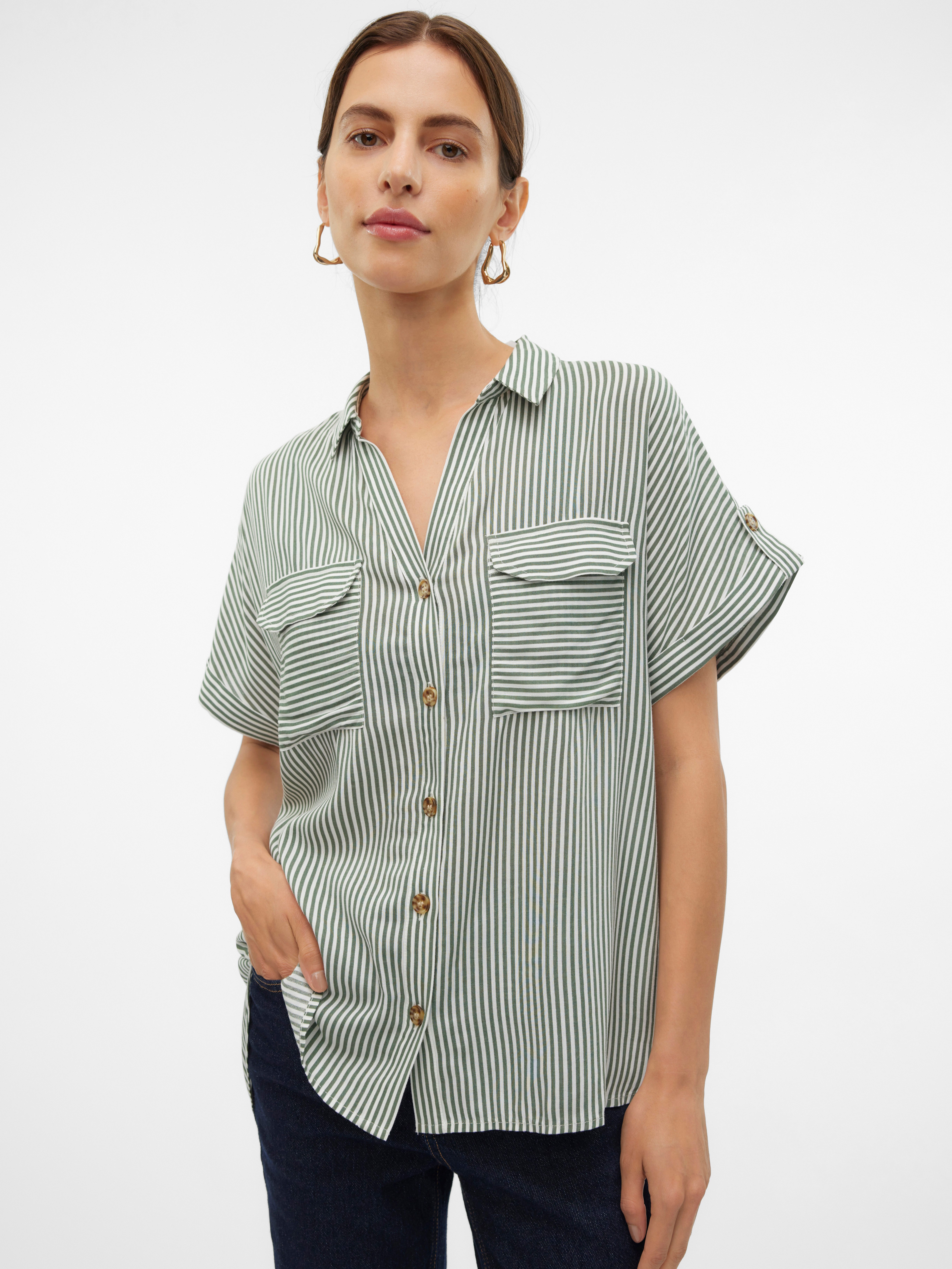 Vero Moda Overhemdblouse VMBUMPY S/S SHIRT WVN GA NOOS