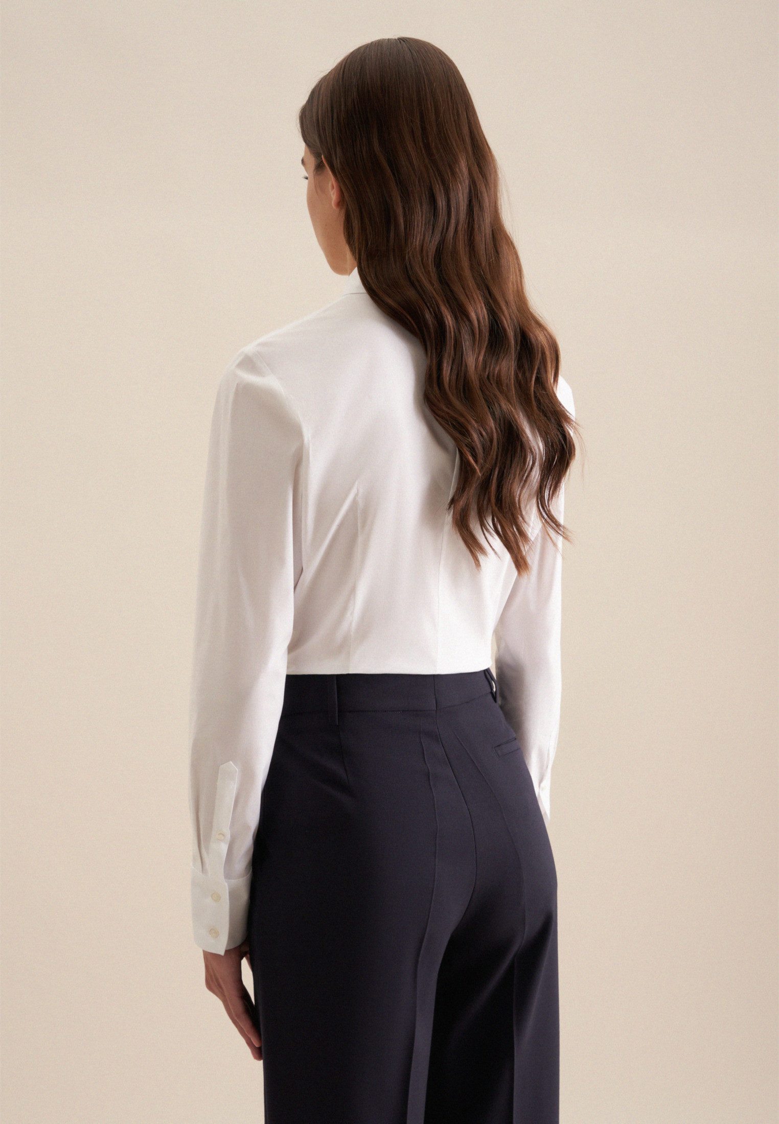 seidensticker Klassieke blouse Zwarte roos