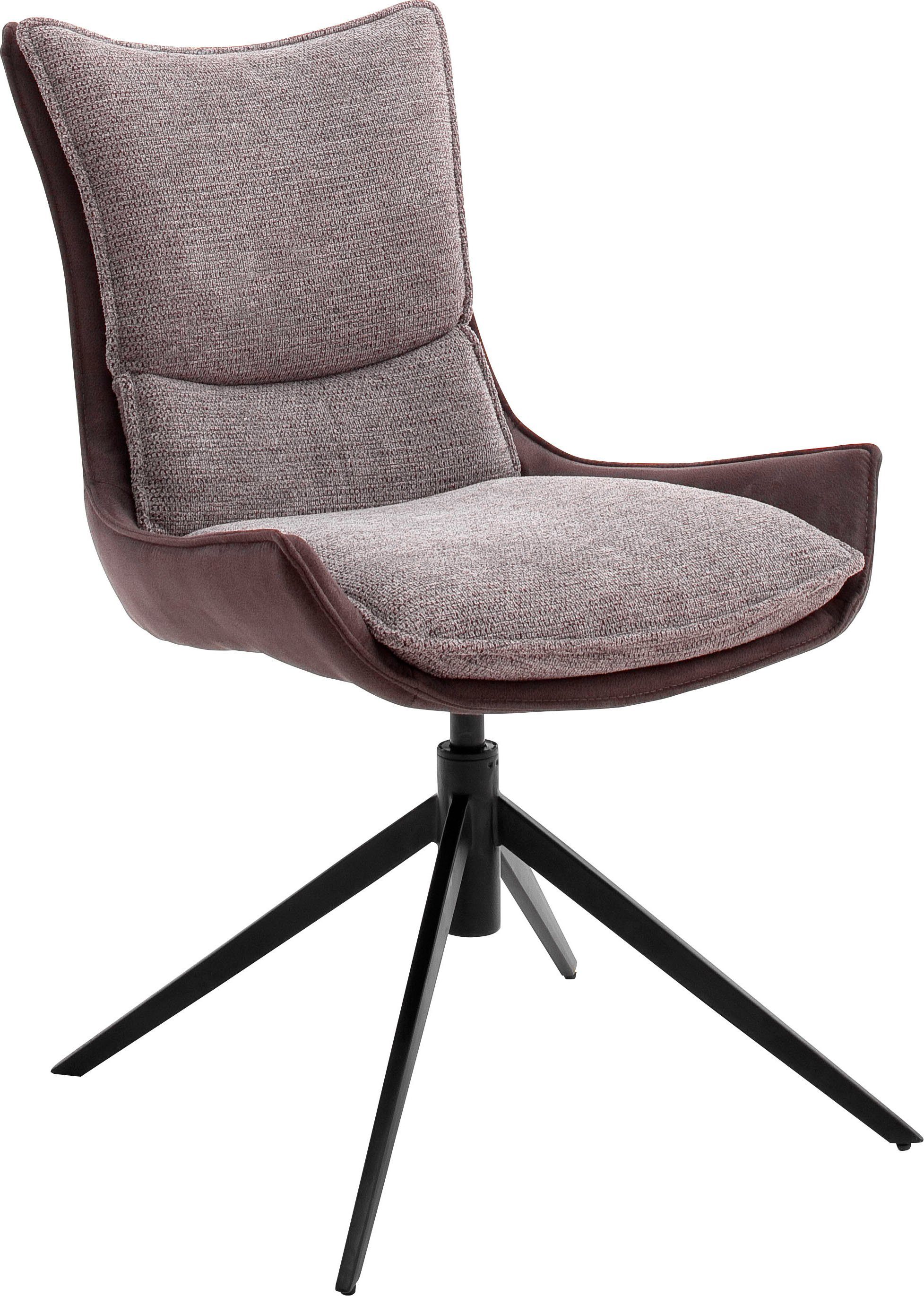 MCA furniture Stoel met 4 poten Kitami Eetkamerstoel draaibaar 360° met nivellering, bekleding, tot 120 kg (set, 2 stuks)