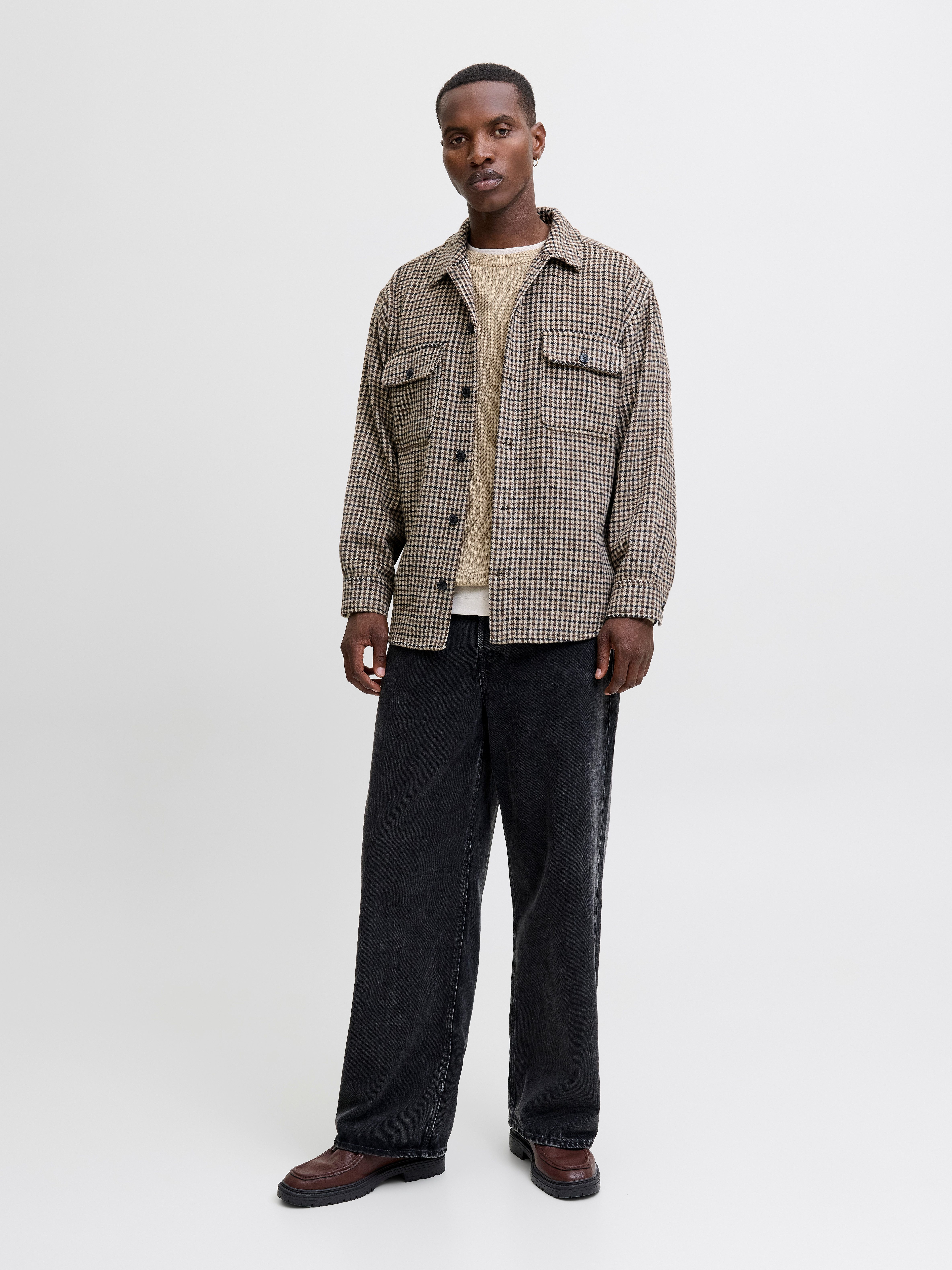 Jack & Jones Trui met ronde hals JJPANNEL KNIT CREW NECK AW25