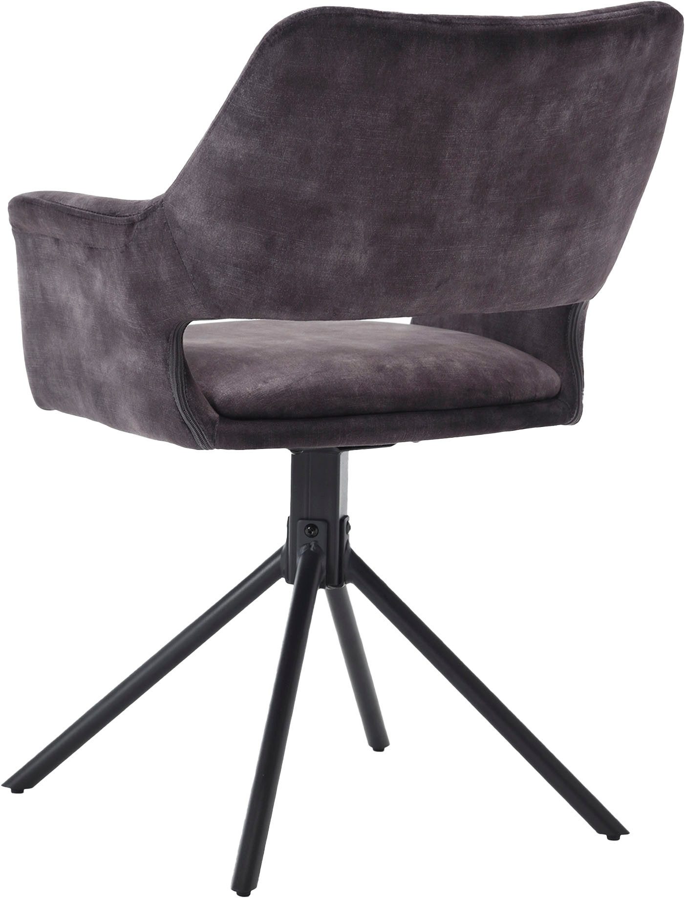 byLIVING Eetkamerstoel Eleonore 2-delige set draaisstoel met comfortabele bekleding in verschillende stoffen (set, 2 stuks)