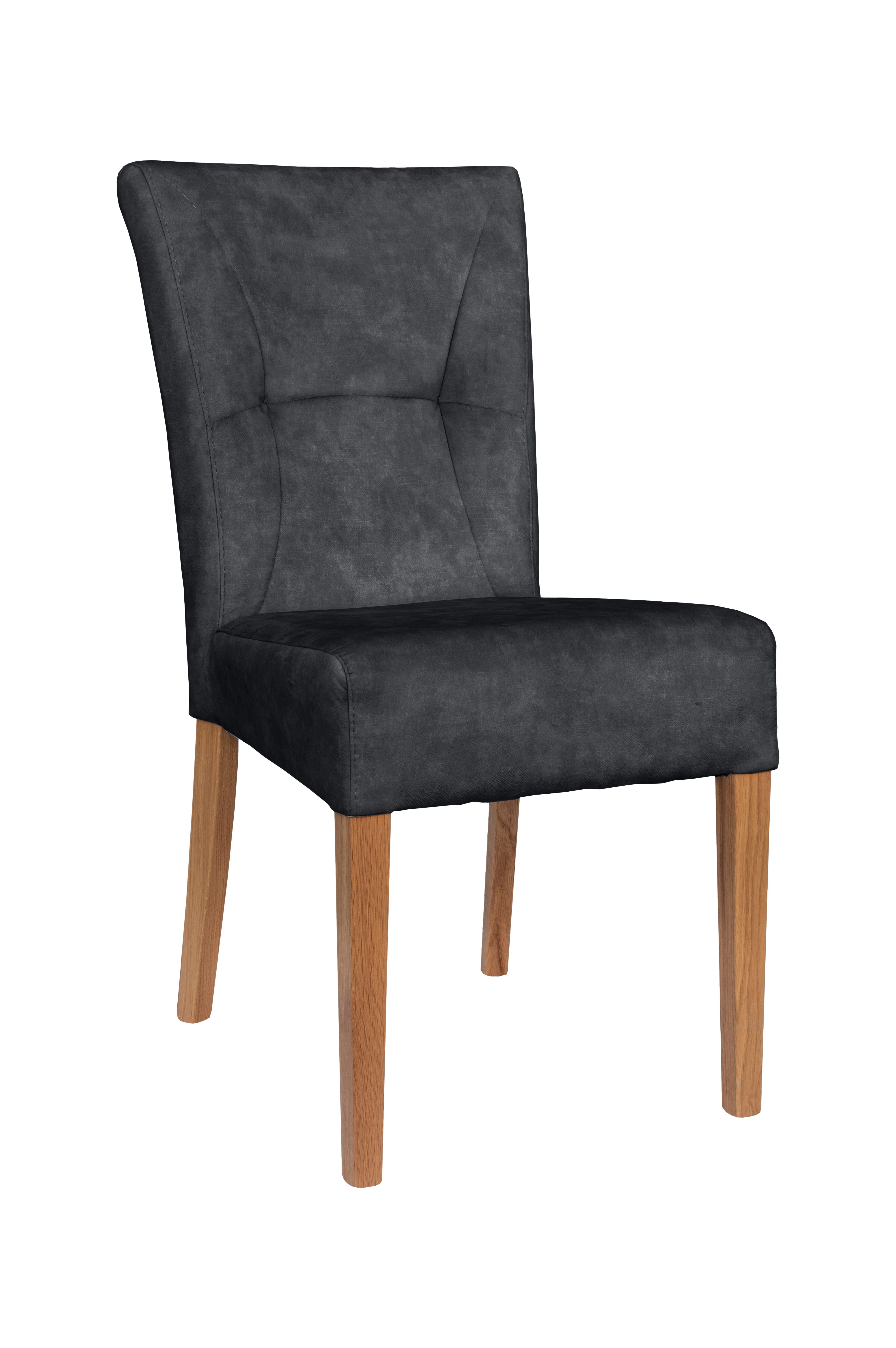Home affaire Stoel met 4 poten Henry Zacht verdikte zitting en rugleuning (set, 2 stuks)