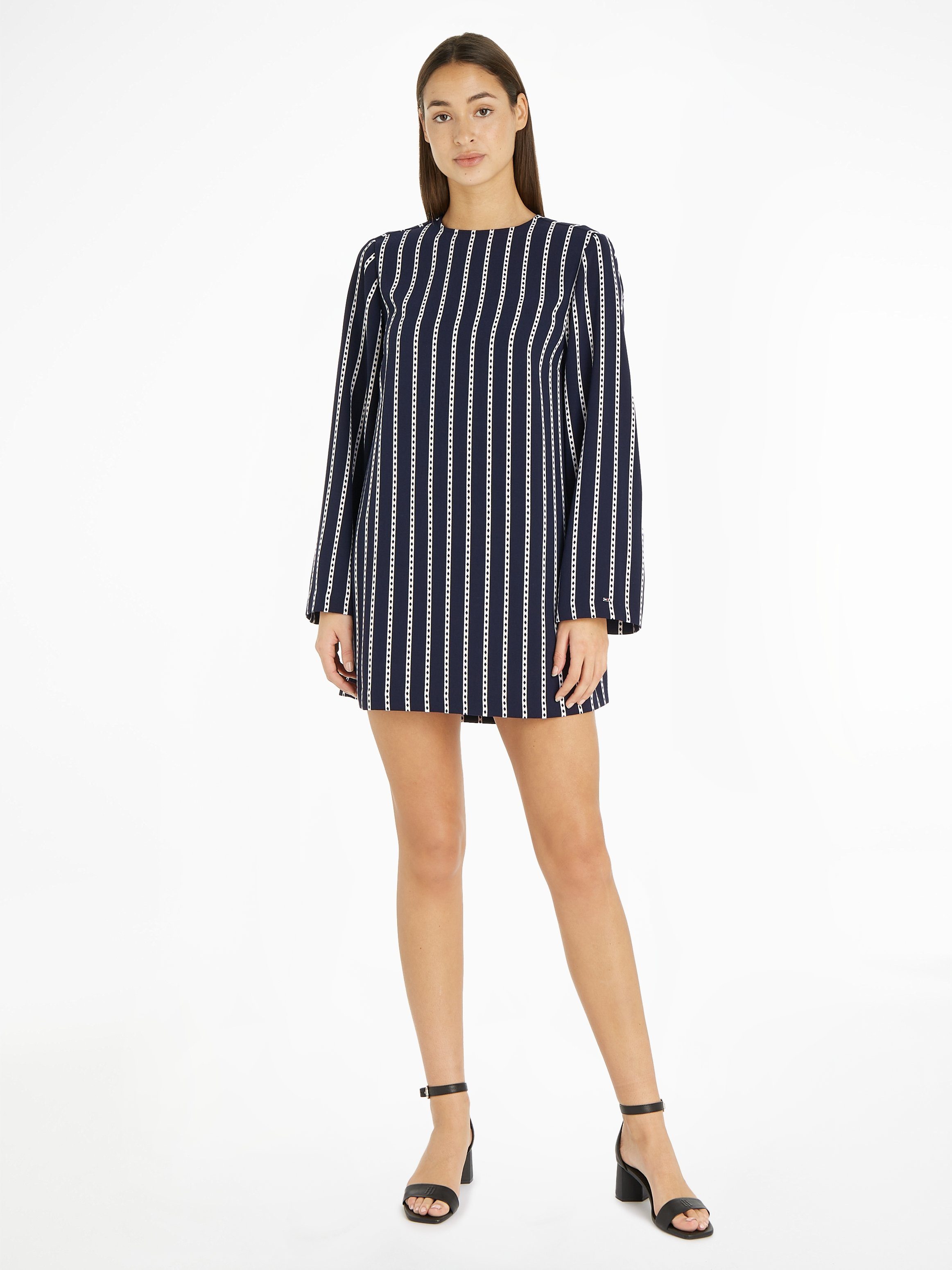 Tommy Hilfiger Blousejurk ARGYLE STRIPE CREPE SHIFT DRESS