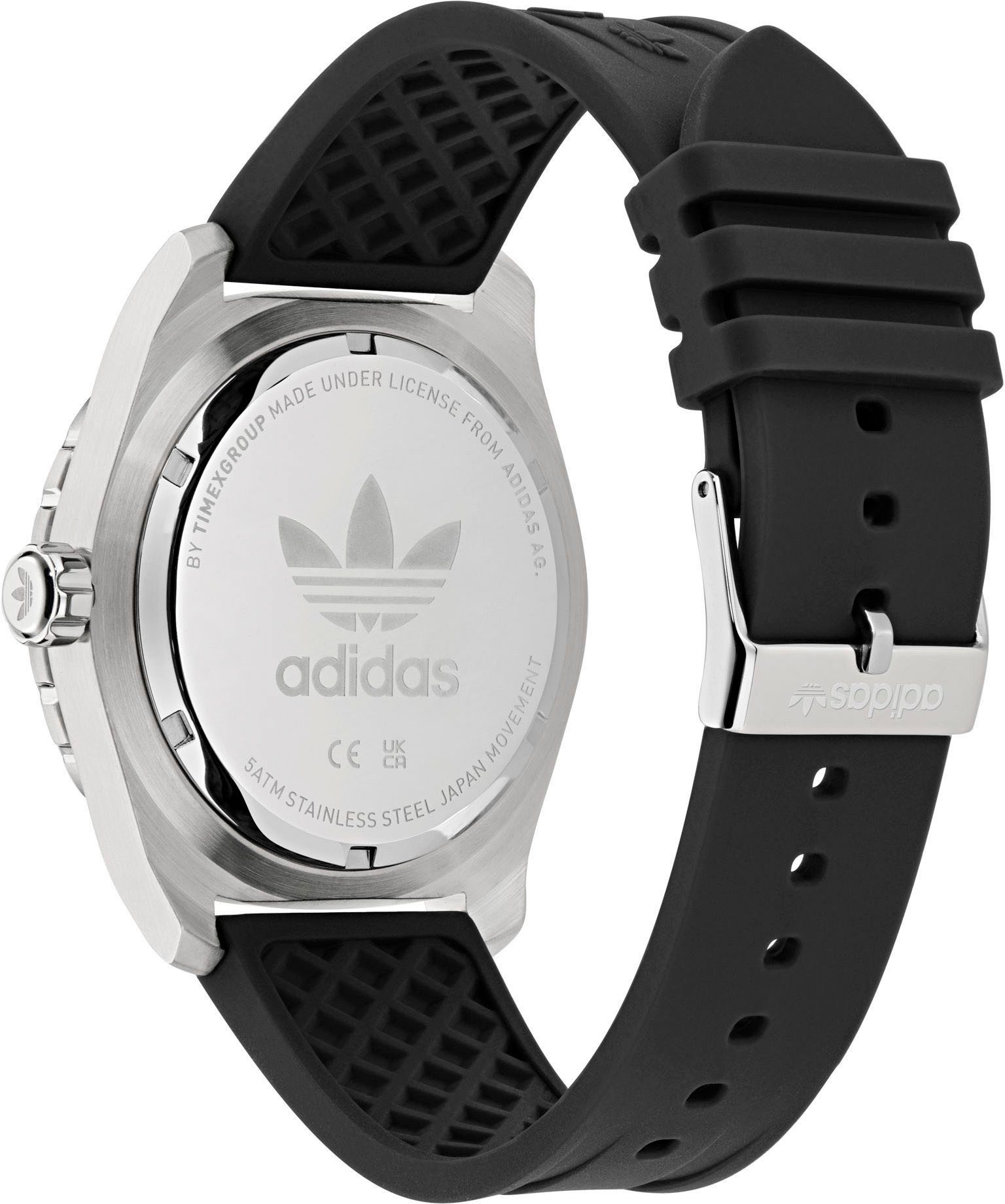 adidas Originals Kwartshorloge DISCOVERER ONE Polshorloge, heren, dames, siliconen band, waterafstotend tot 5 bar