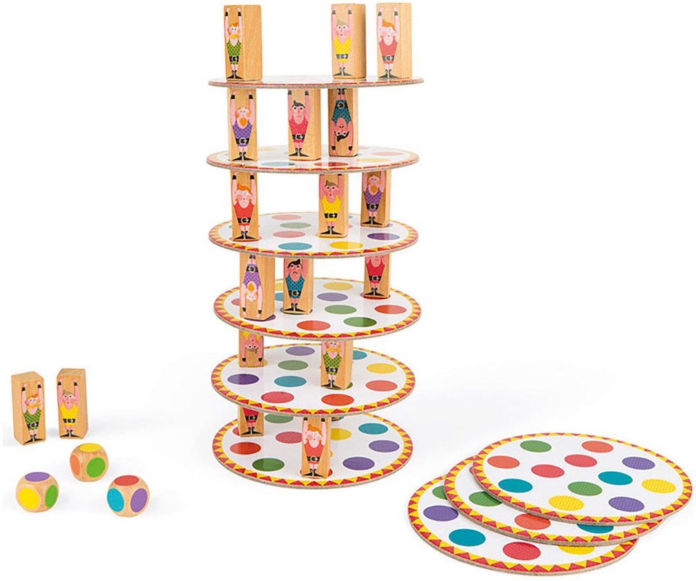 Janod Spel Wobbel toren-spel acrobaat FSC®- beschermt bos - wereldwijd