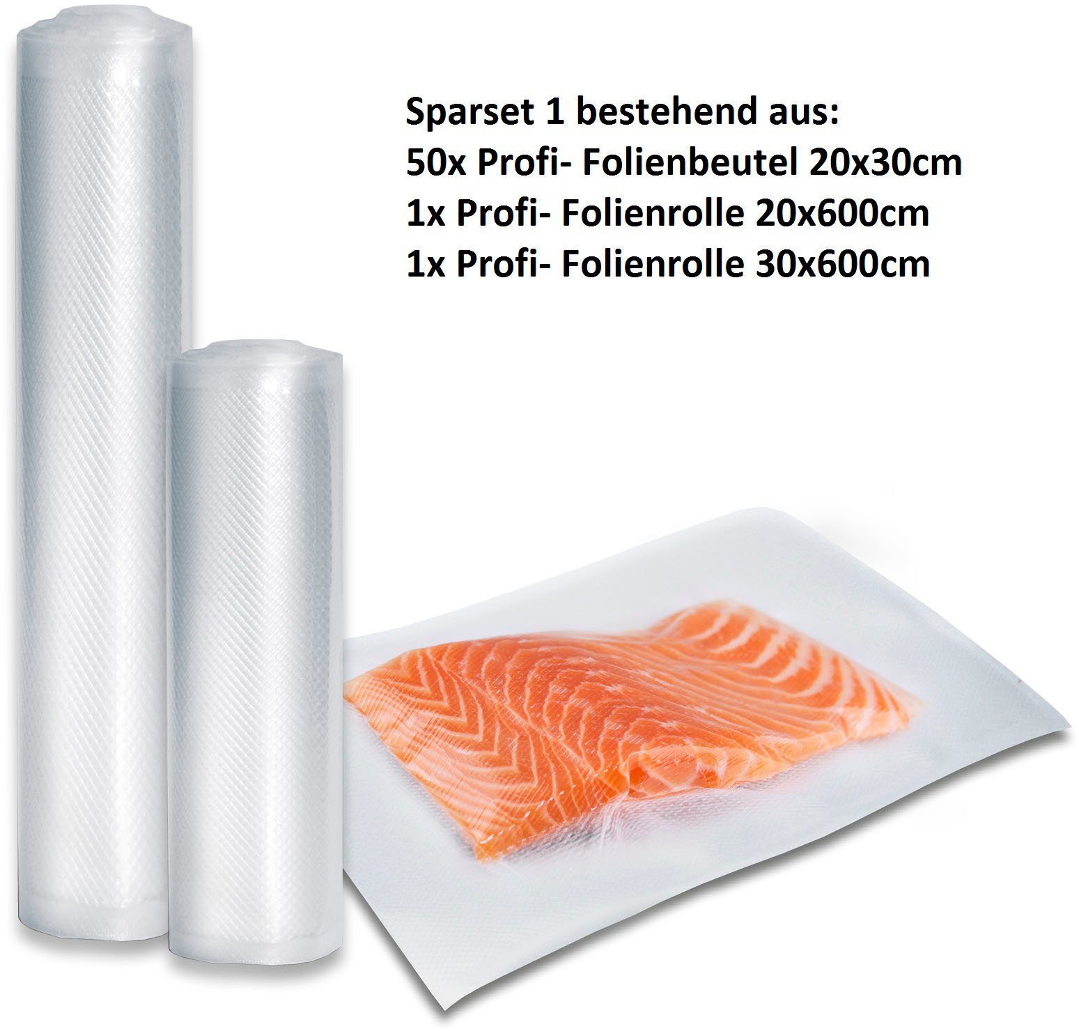 Caso Rollen vacuümfolie 1235 50x foliezakken + 2x folierollen (set, 3-delig)