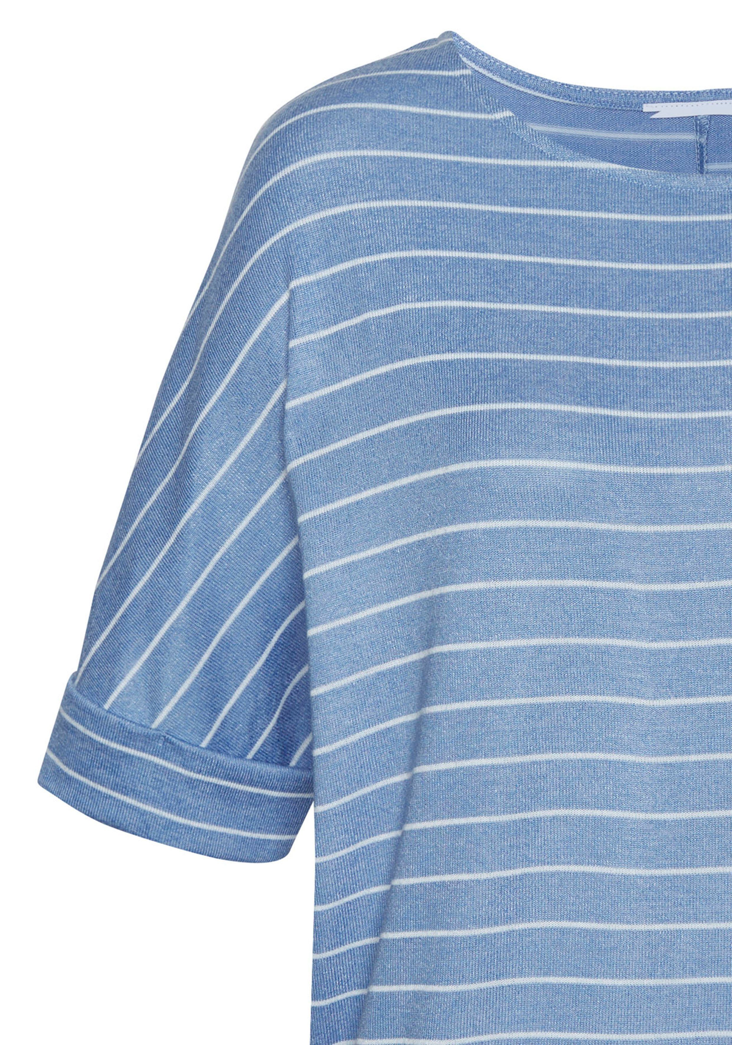 Lascana Shirt met ronde hals Met brede mouwomslag van zacht viscose-fijntricot
