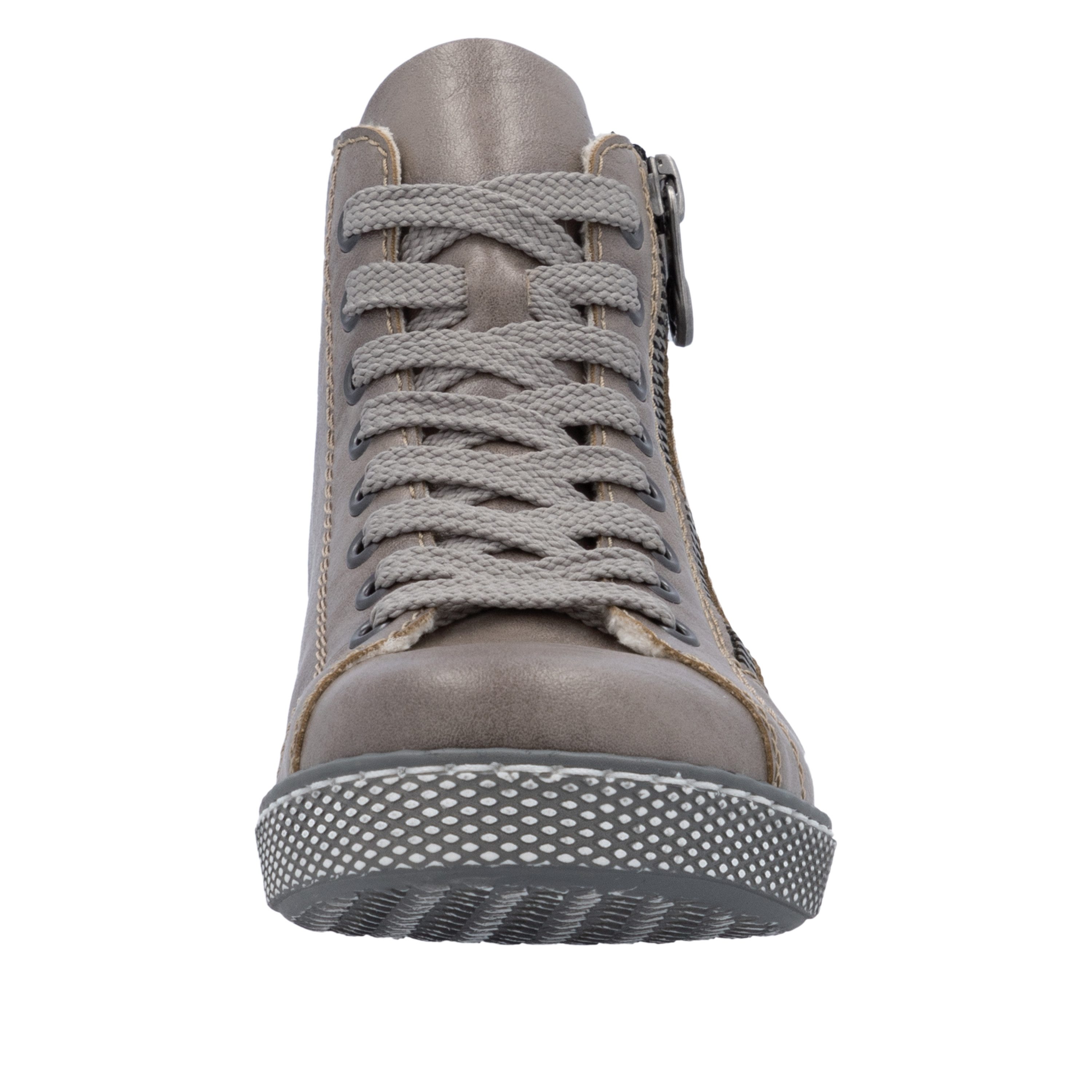 Rieker Hoge veterschoenen , veterschoen, casual laarzen met rits aan de buitenkant