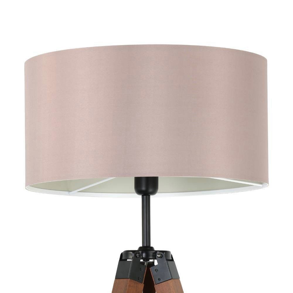 EGLO Staande lamp LANTADA Vloerlamp, donkerbruin en taupe, met schakelaar, FSC gecertificeerd, E27 (1 stuk)