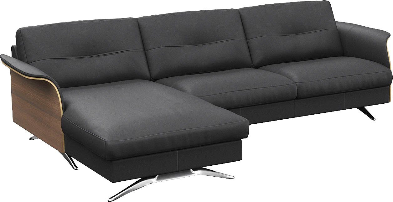 FLEXLUX Hoekbank Glow, super comfortabel door hoogwaardige zitconstructie met binnenvering, L-vorm