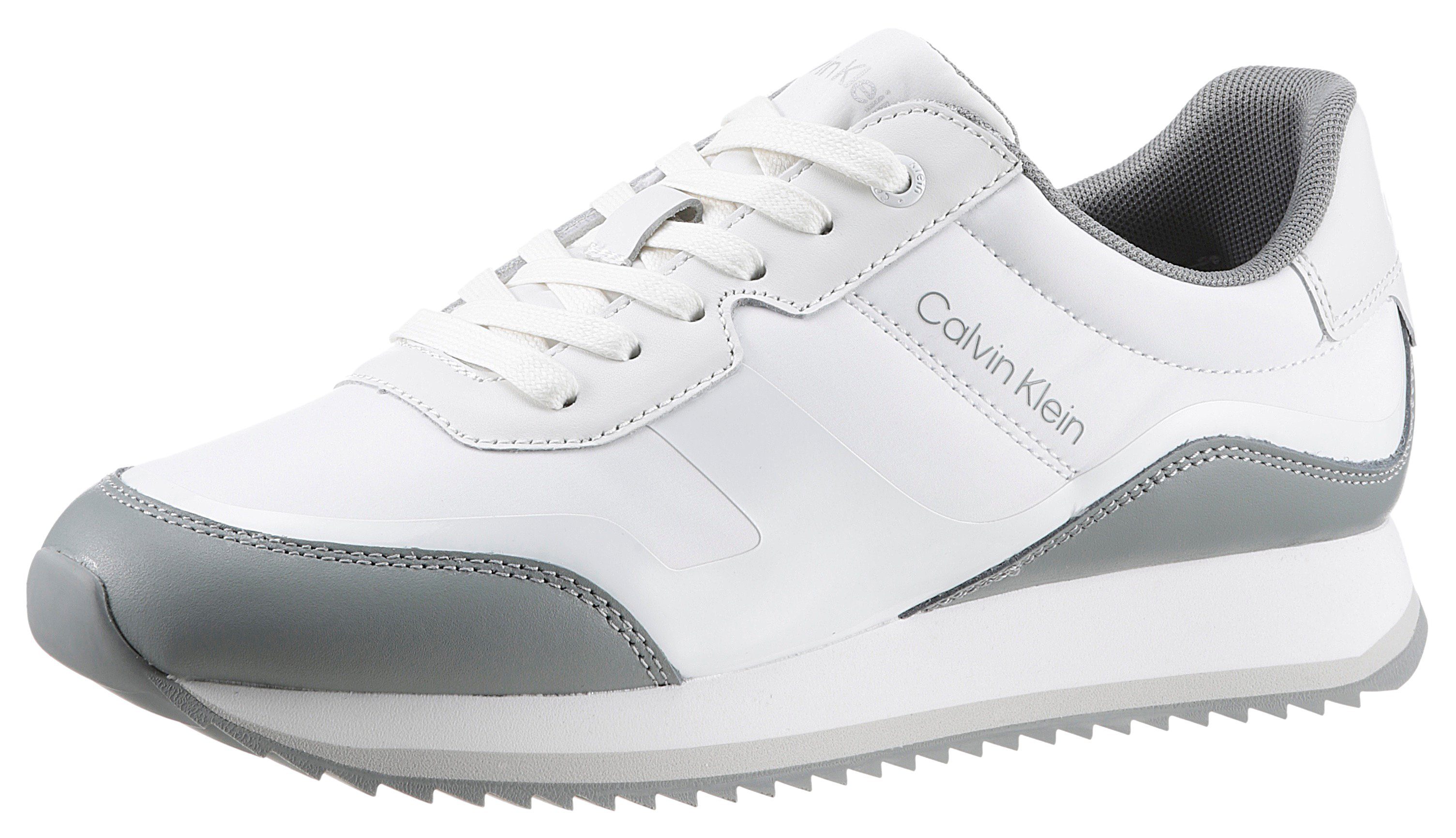 Calvin Klein Sneakers in materiaalmix, vrijetijdsschoen, halve schoen, veterschoen