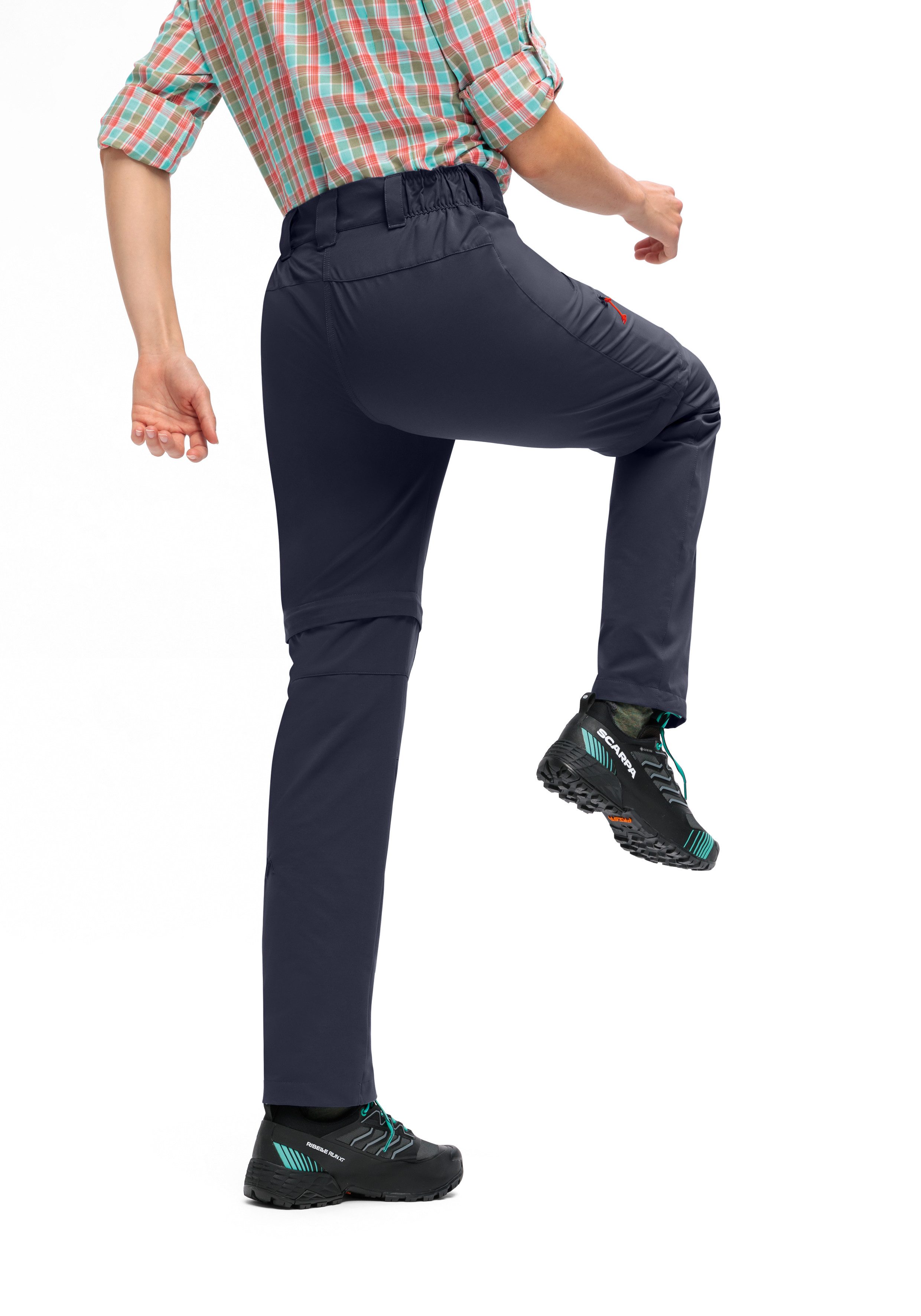 Maier Sports Outdoorbroek Nata Zip Loop Dames wandelbroek, zip-off functionele broek, 3 zakken, regular fit