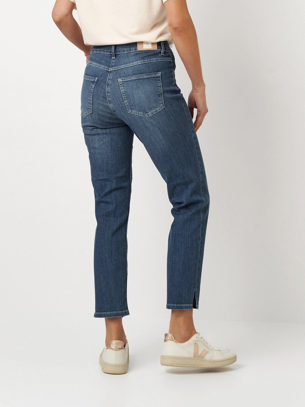 TONI 7/8 jeans gesplitst, met stretch