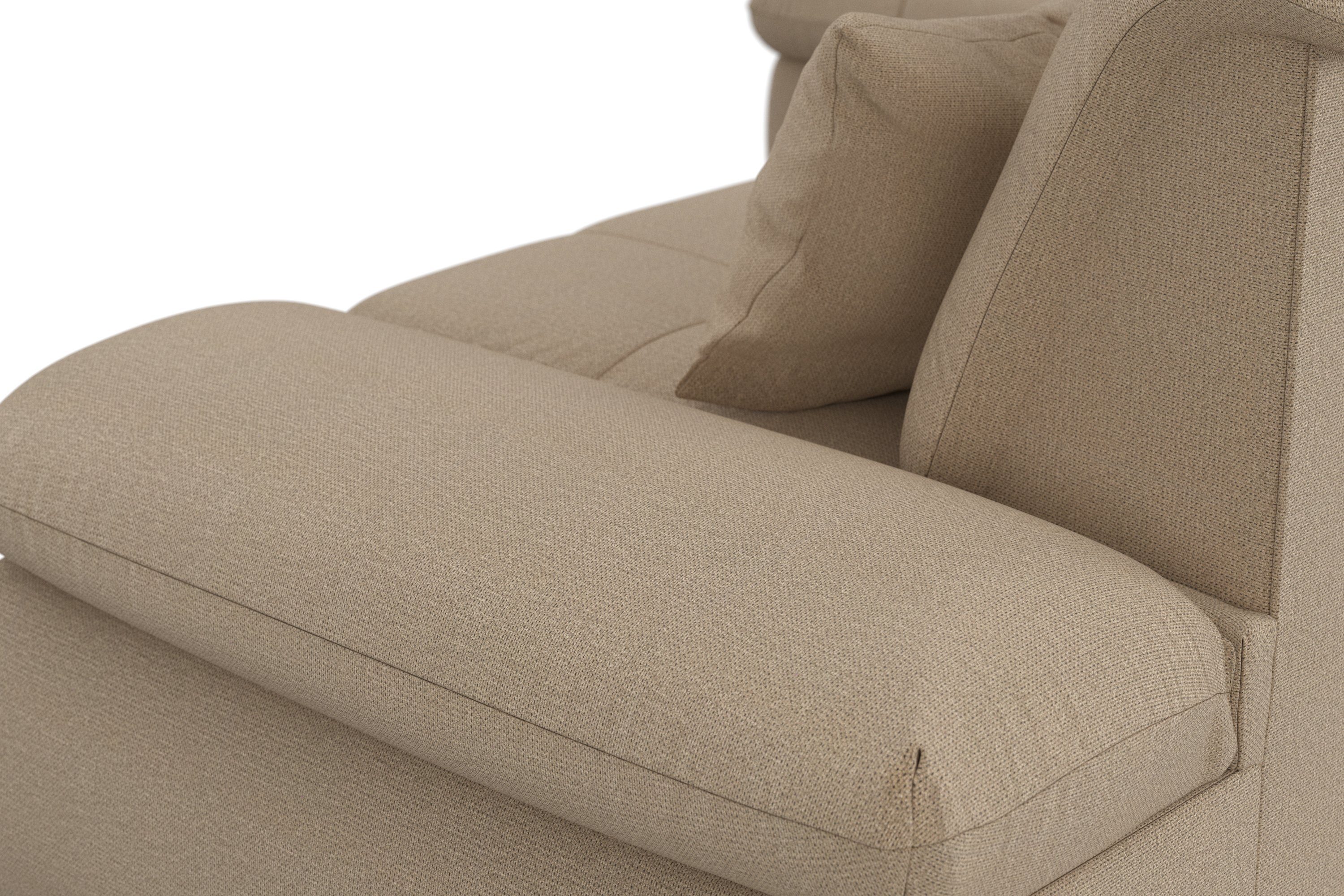DOMO collection Hoekbank Moric, L-vorm, XXL-bank - Breedte 300cm XXL-formaat, optioneel ook met slaapbank functie en verstelling armleuning,