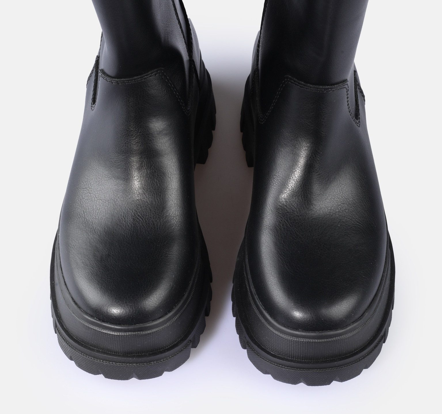 Buffalo Laarzen ASPHA RIDING BOOT HI , plateau, lange laarzen, rijlaarzen met verstelbare gespen