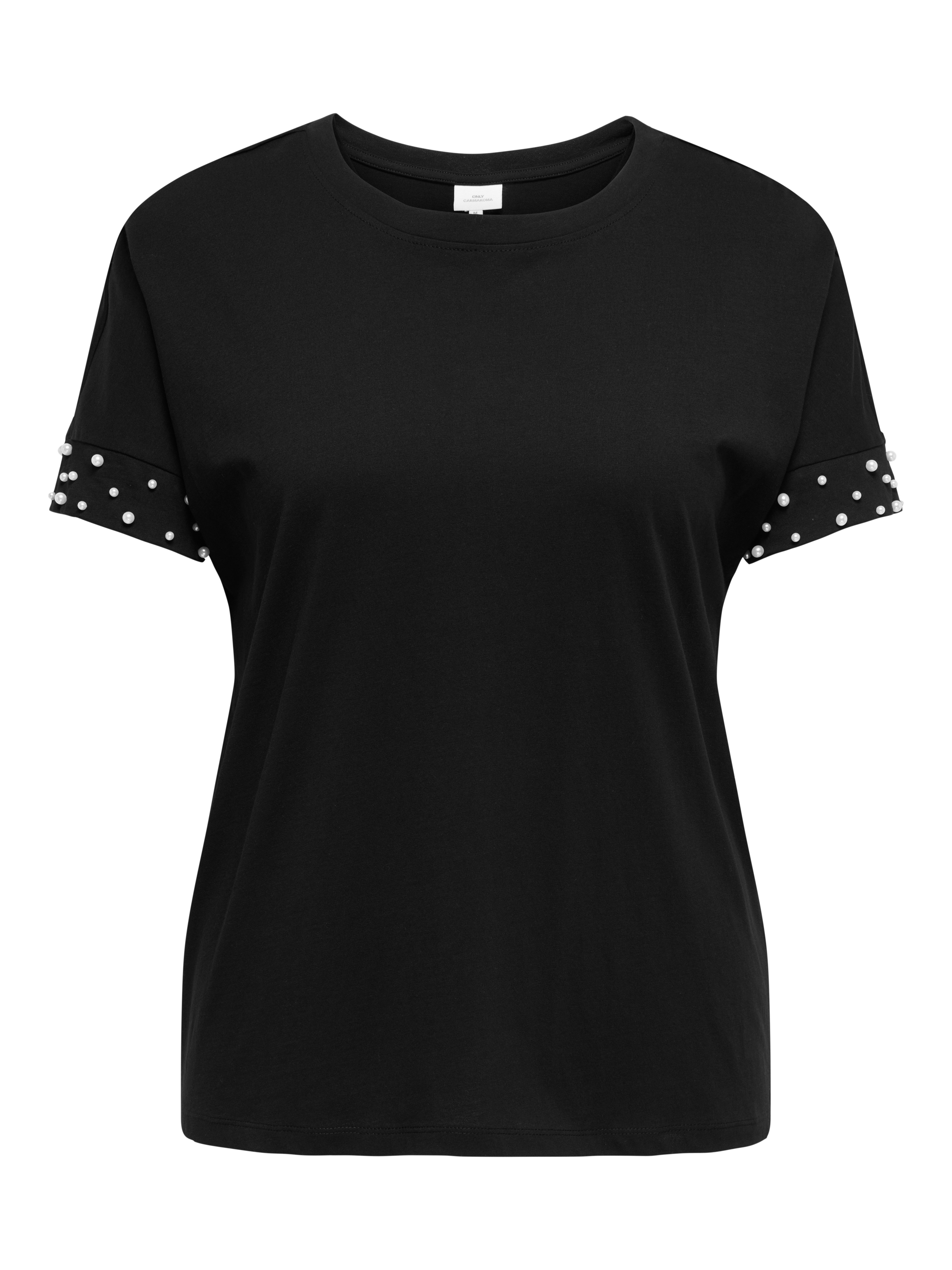 ONLY CARMAKOMA Shirt met korte mouwen CAROLIVIA S/S LOOSE O-NECK TOP JRS