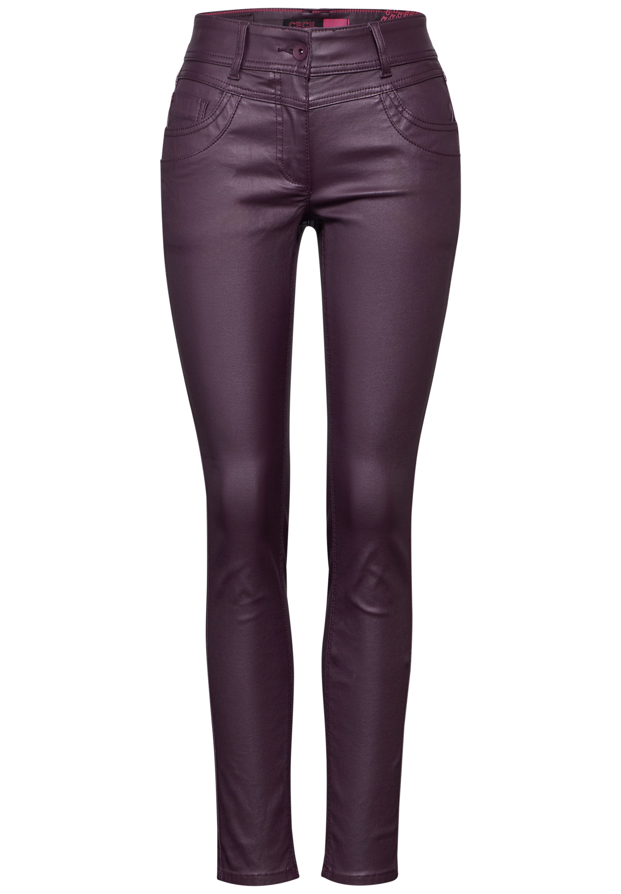 Cecil Imitatieleren broek Scarlett in five-pocketsstijl