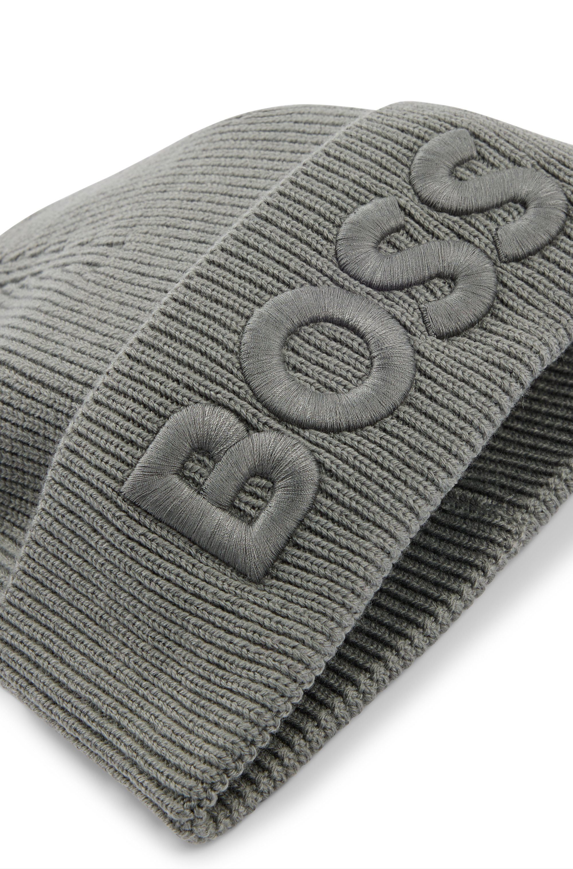 Boss Orange Beanie Afox_R met 3d-logo borduurwerk