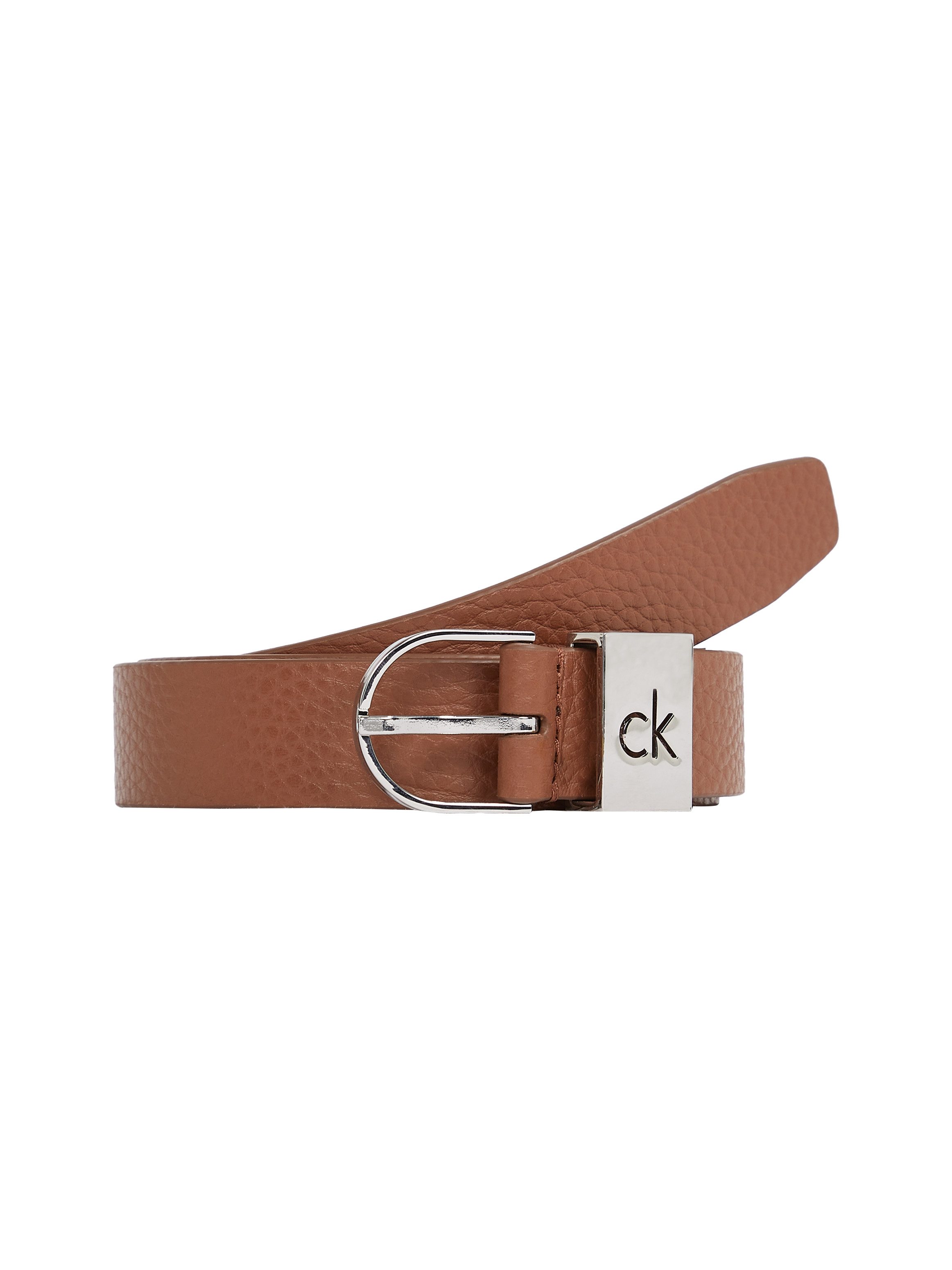 Calvin Klein Leren riem CK LOOP THIN ROUND BUCKLE 2.5