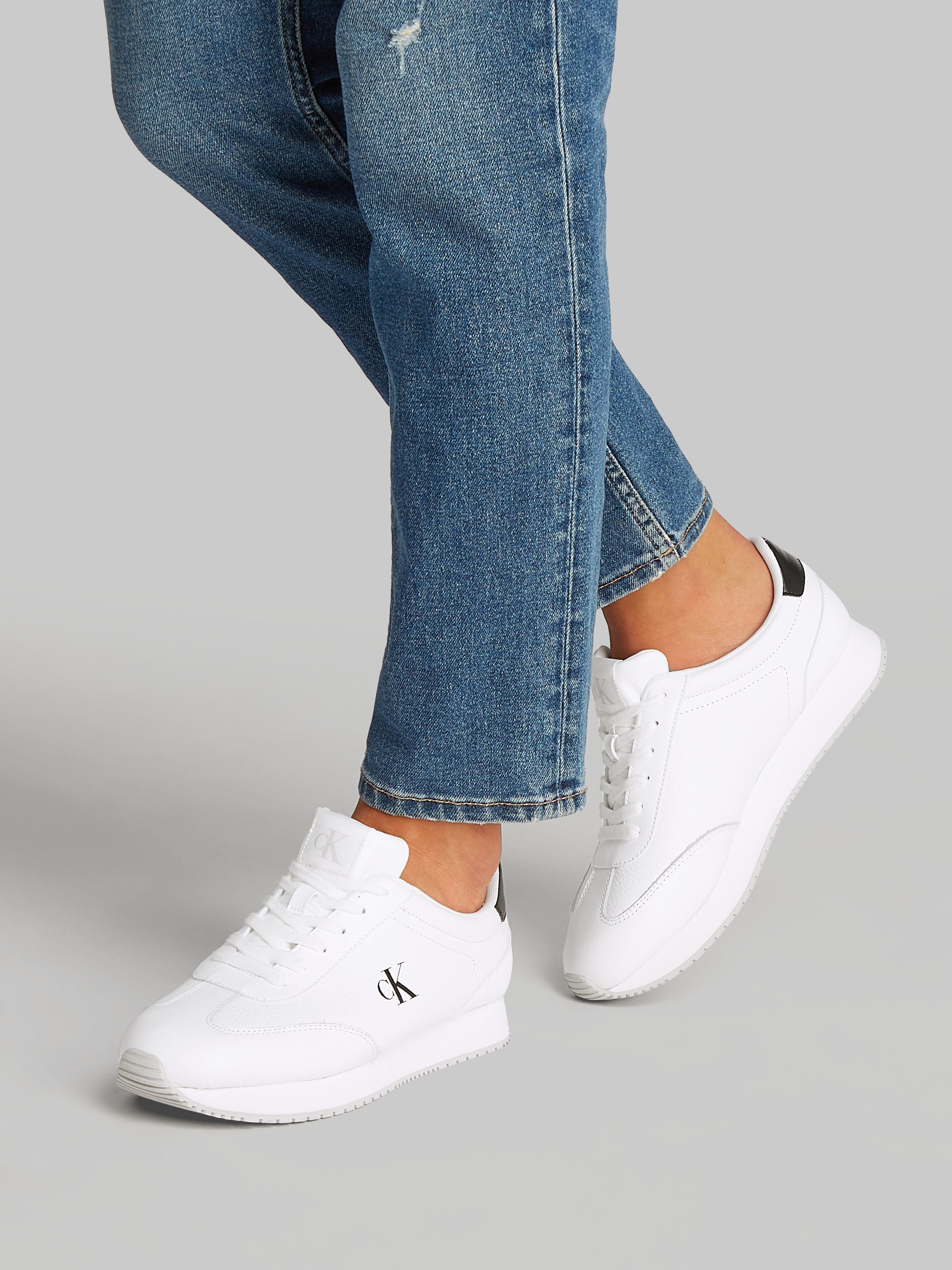 Calvin Klein Plateausneakers RUNNER LACEUP TC , vrijetijdsschoen, lage schoen, veterschoen met contrasterend logo