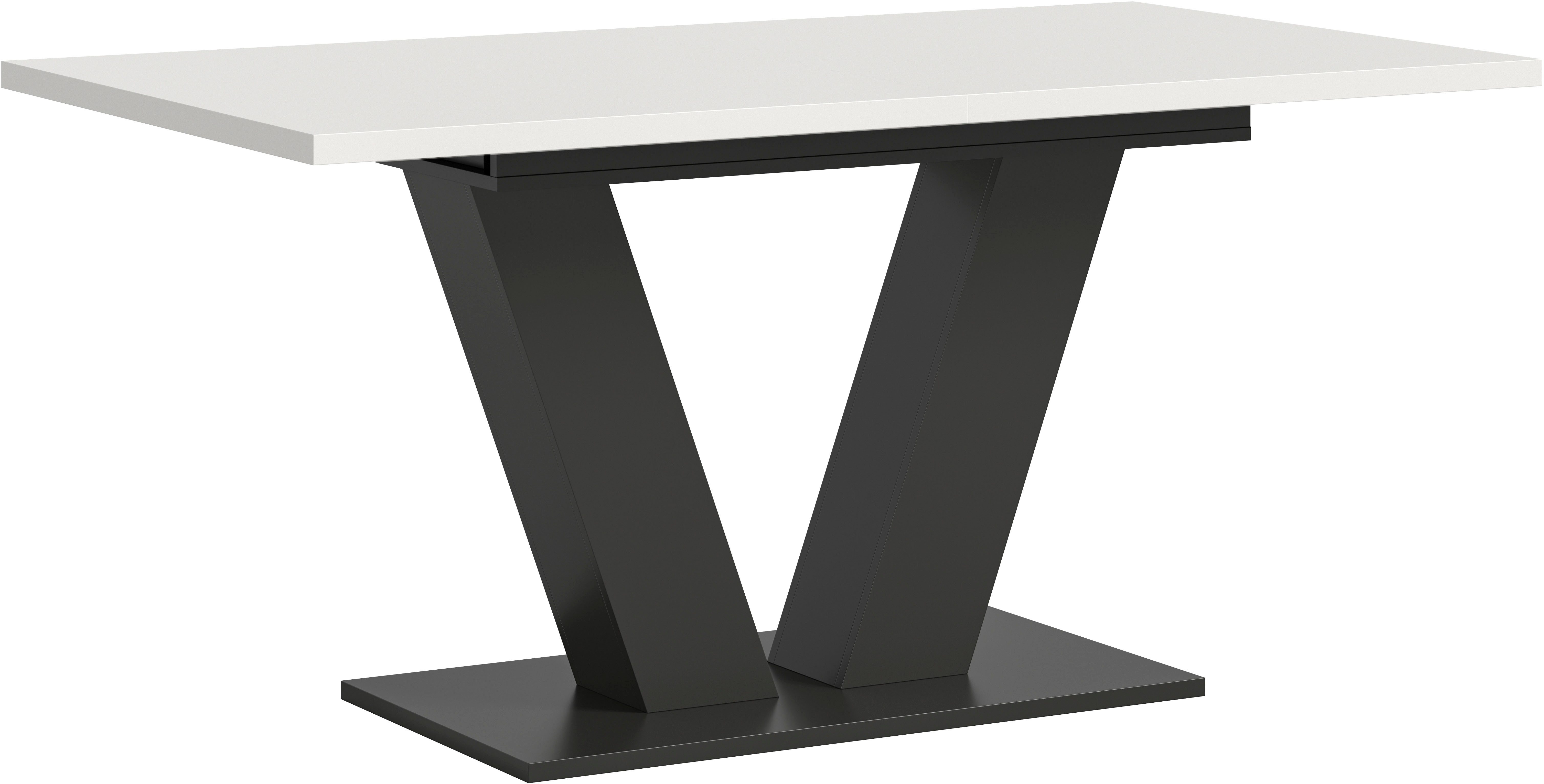 INOSIGN Eettafel Motus, uitschuifbaar 150 - 190 cm, inclusief 40 cm inlegplaat eettafels wit