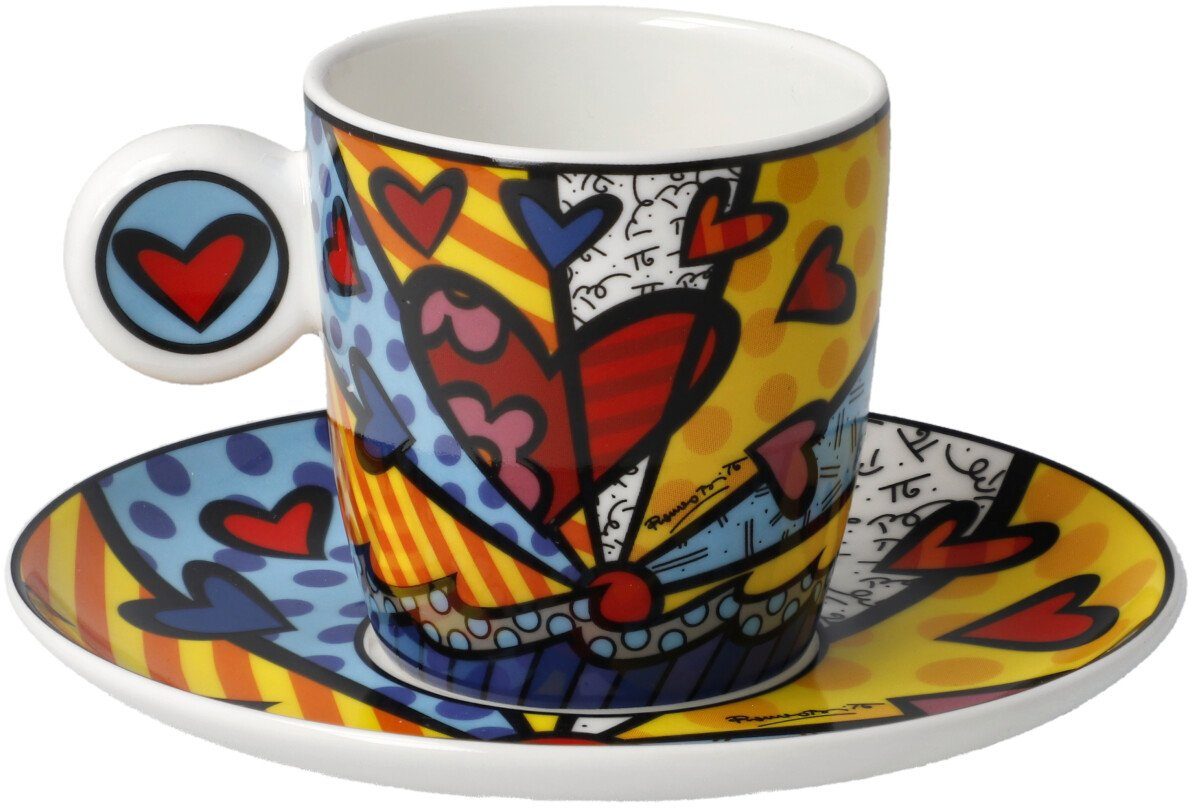 Goebel Espressokopje Britto Pop Art, fijn bone china, Romero Britto - Een Nieuwe Dag