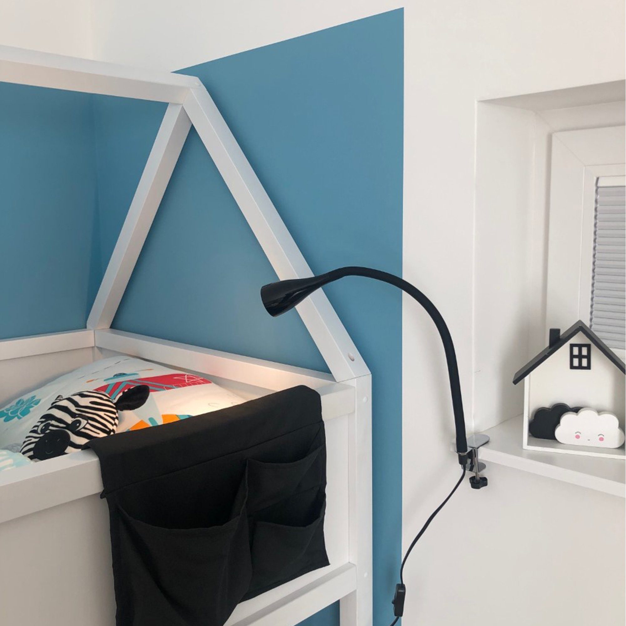 B.K.Licht Led-klemlamp Sirius 3-traps, dimbaar, flexibele gooseneck met siliconen coating