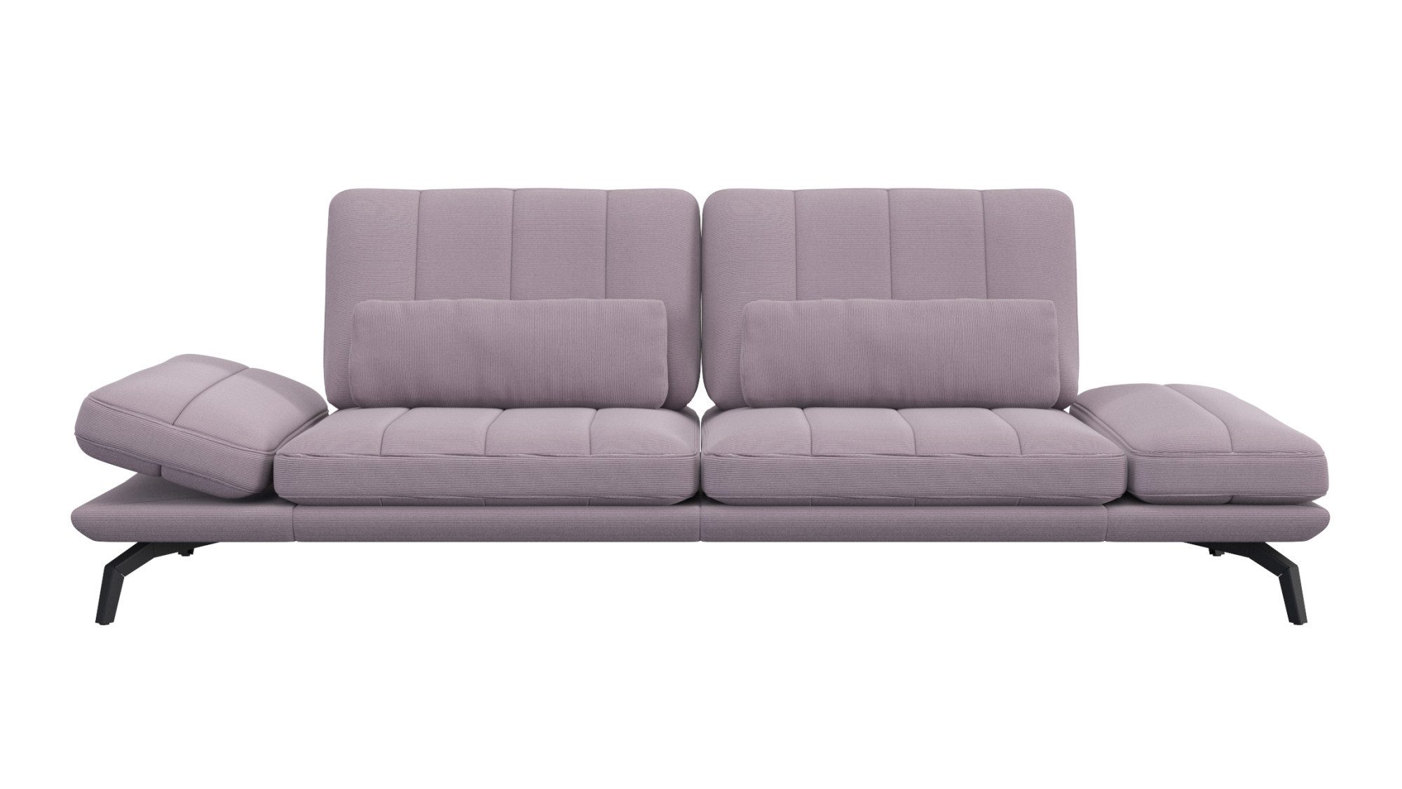 FLEXLUX 3-zitsbank Tropea multifunctionele bank, designbank, relaxfunctie, tv-bank, met armleuningverstelling en zitdiepteverstelling, breedte 252 cm