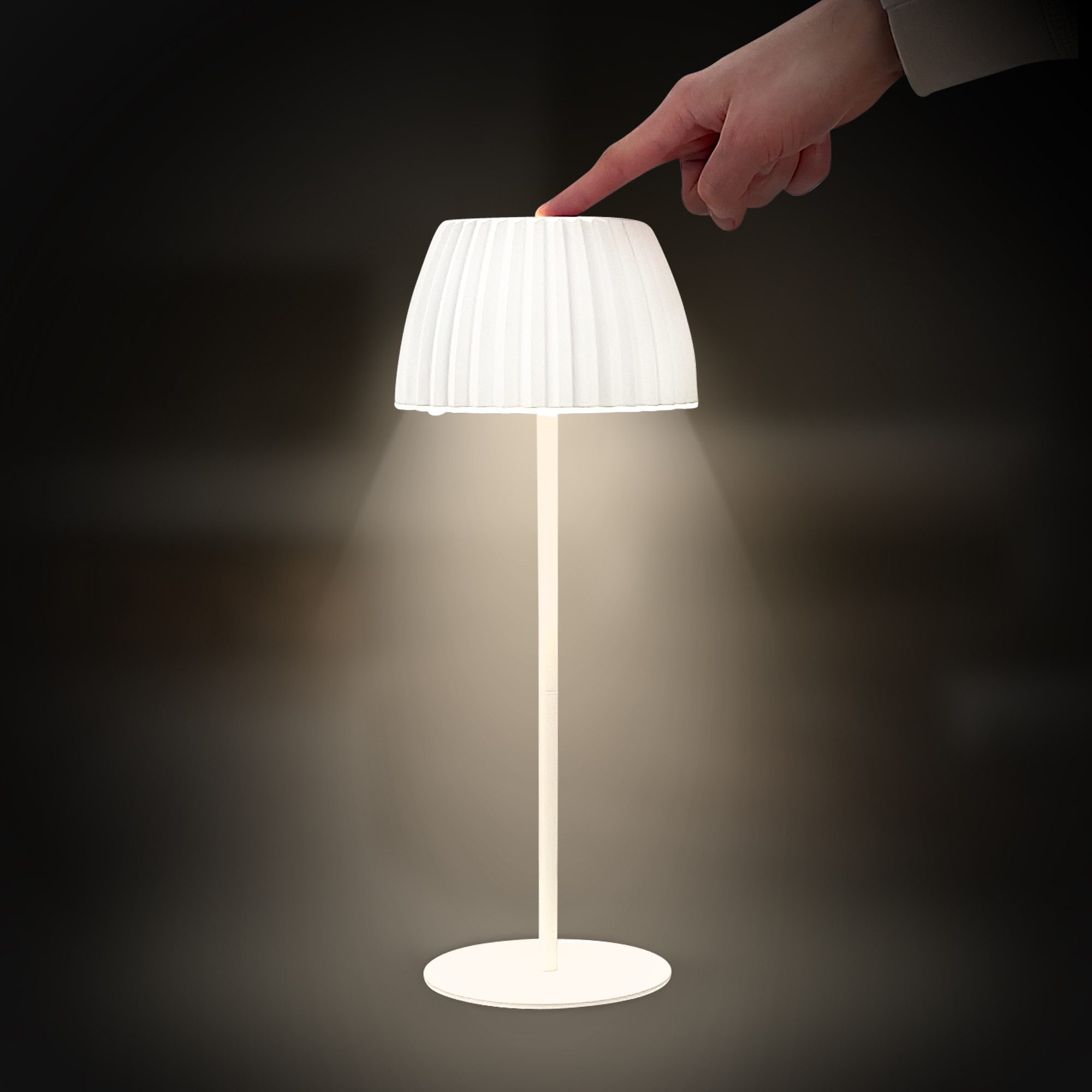 Briloner Leuchten Led-tafellamp Accu LED tafellamp, wit