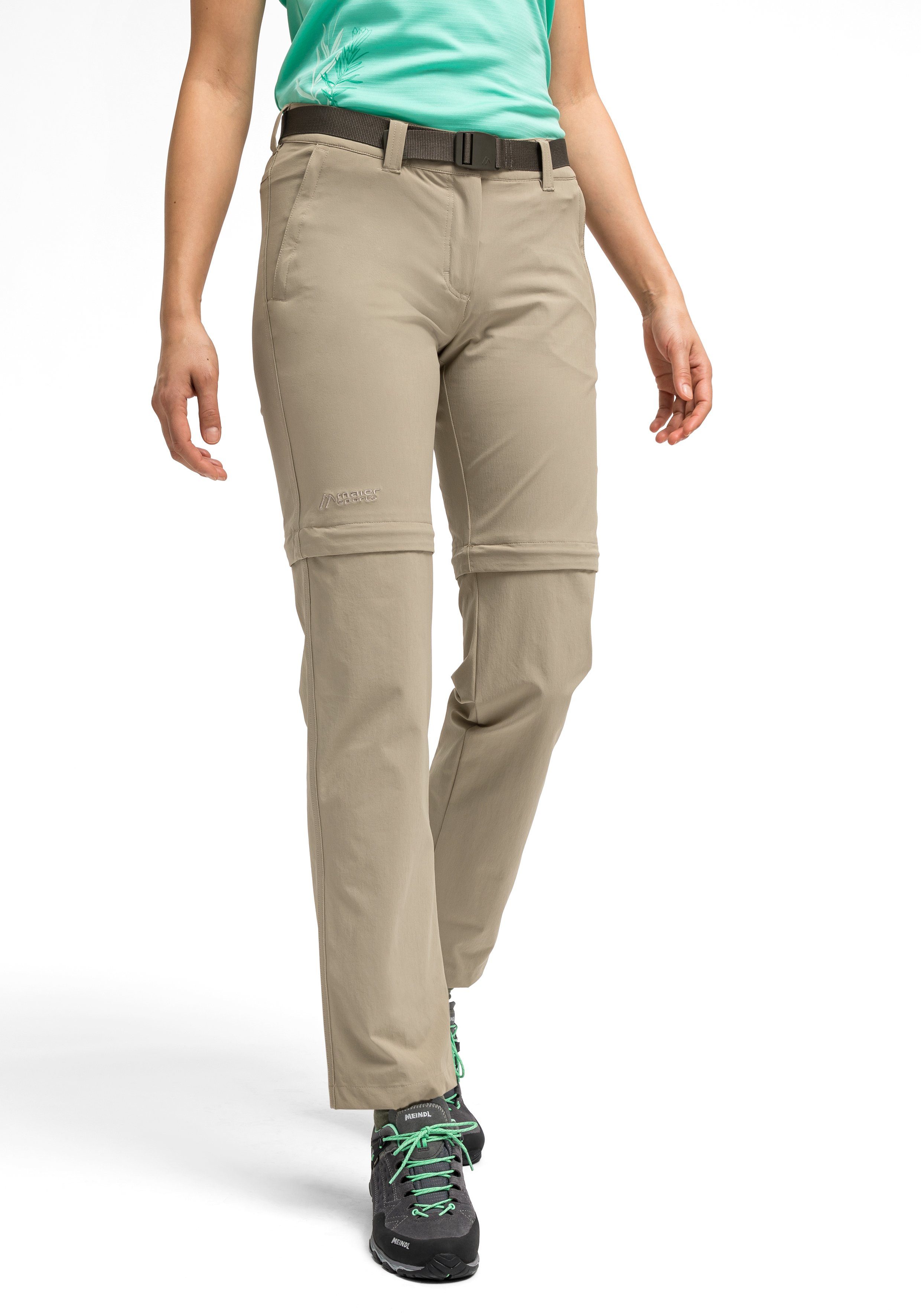 Maier Sports Functionele broek Nata 2 Dames wandelbroek, afritsbare outdoorbroek, 3 zakken, regular fit