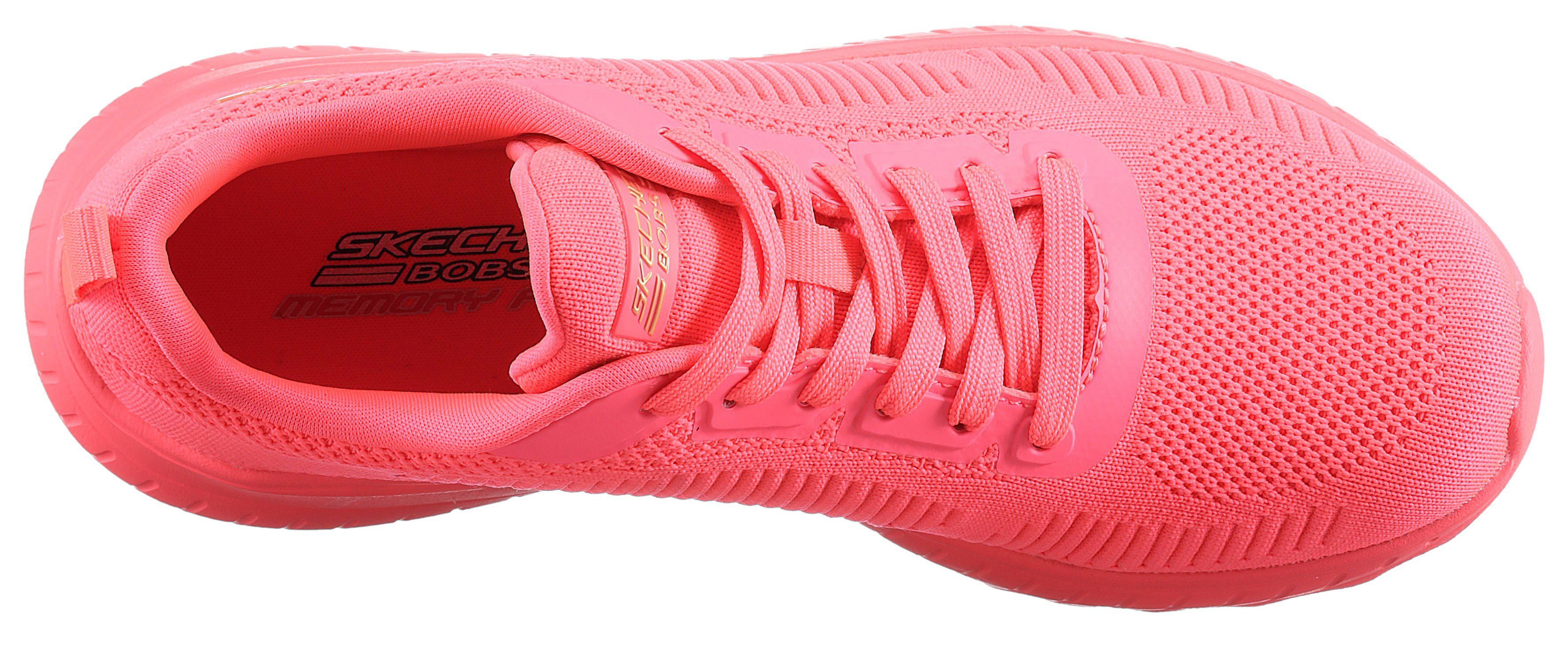 Skechers Sneakers BOBS SQUAD CHAOS-COOL RYTHMS , brei sneakers, veterschoen in vegan uitvoering