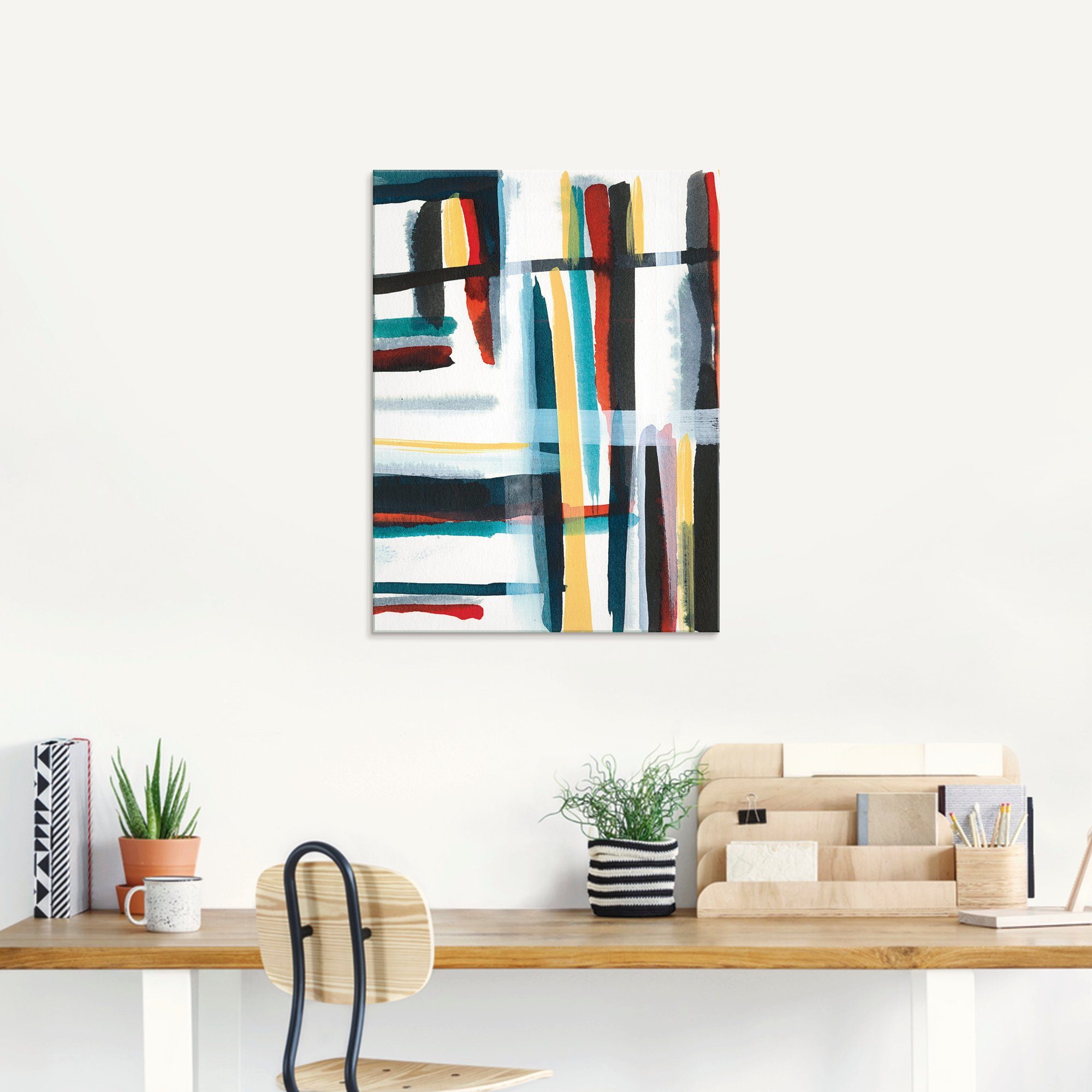 Artland Print op glas Boekenkast I in verschillende maten