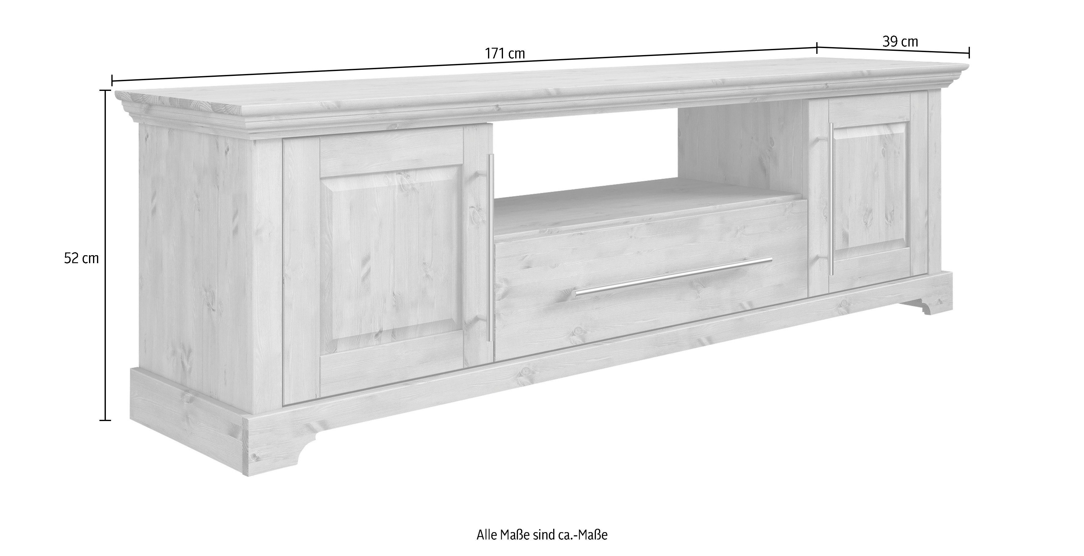 Home affaire Tv-meubel Meliss Lowboard, 2-deurs, breedte 171 cm, massief grenen, FSC®