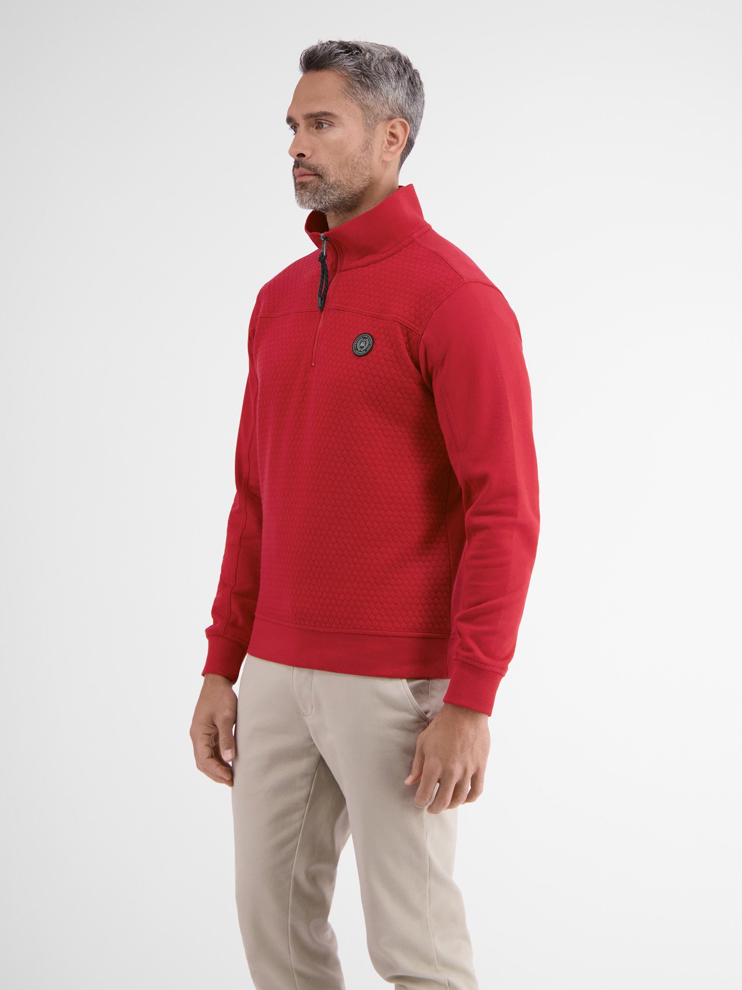 Lerros Sweatshirt LERROS brei troyer met subtiel naaldsteppingpatroon