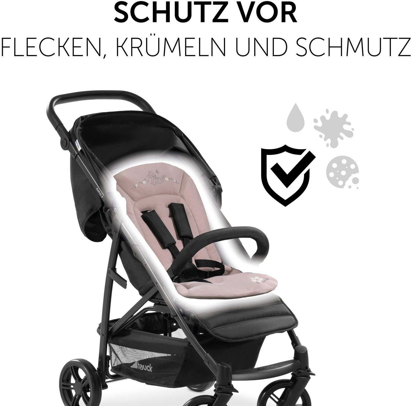 Hauck Zitkussen voor kinderwagens Seat Liner, Bambi Rose