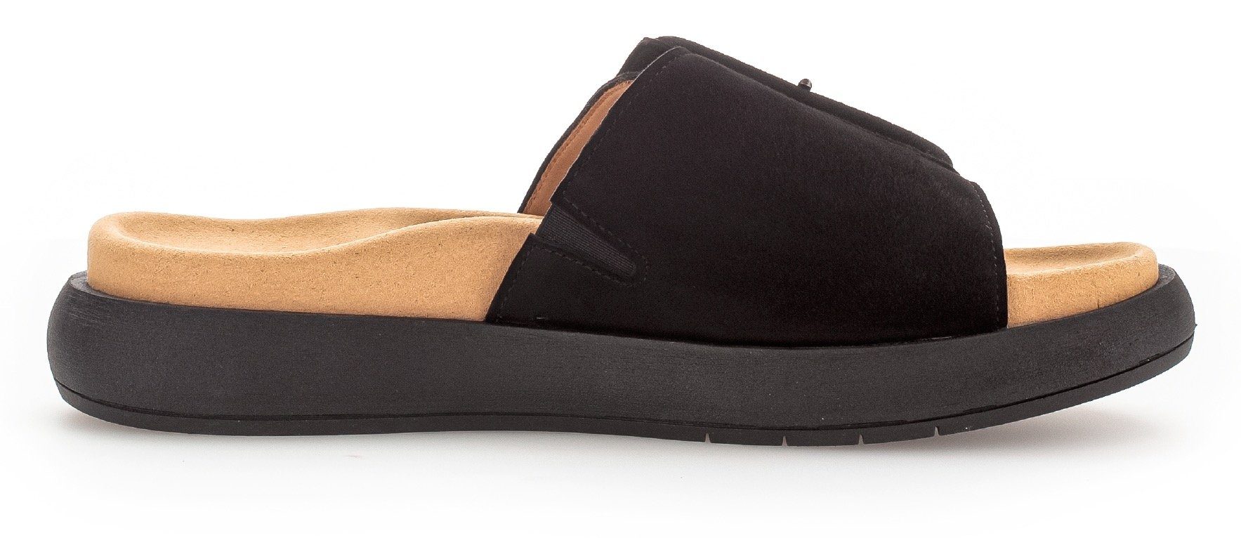 Gabor Slippers , plateau, zomerschoen, slippers met grote decoratieve gesp