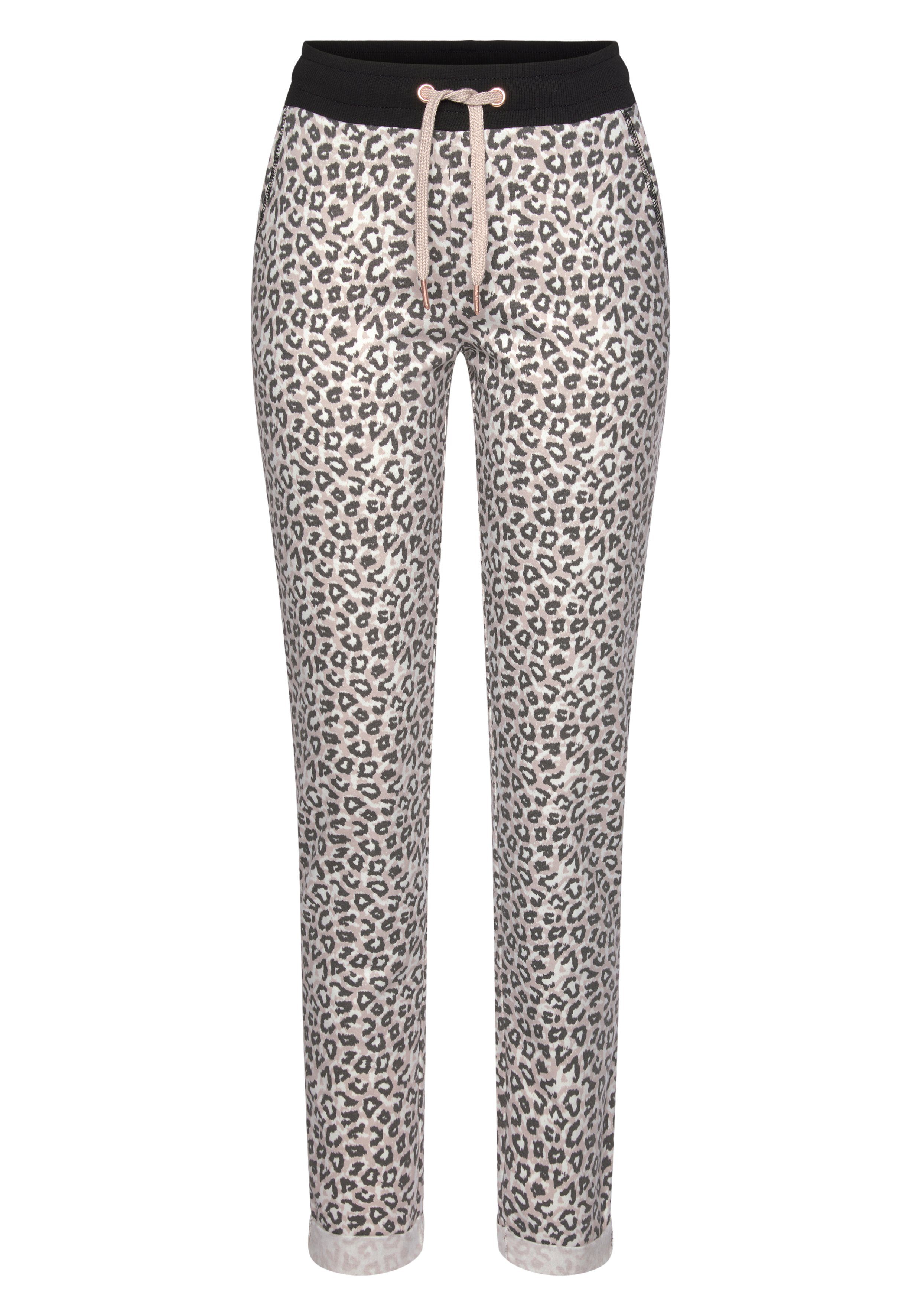 Lascana Loungebroek met modieuze omslagzoom, loungepak