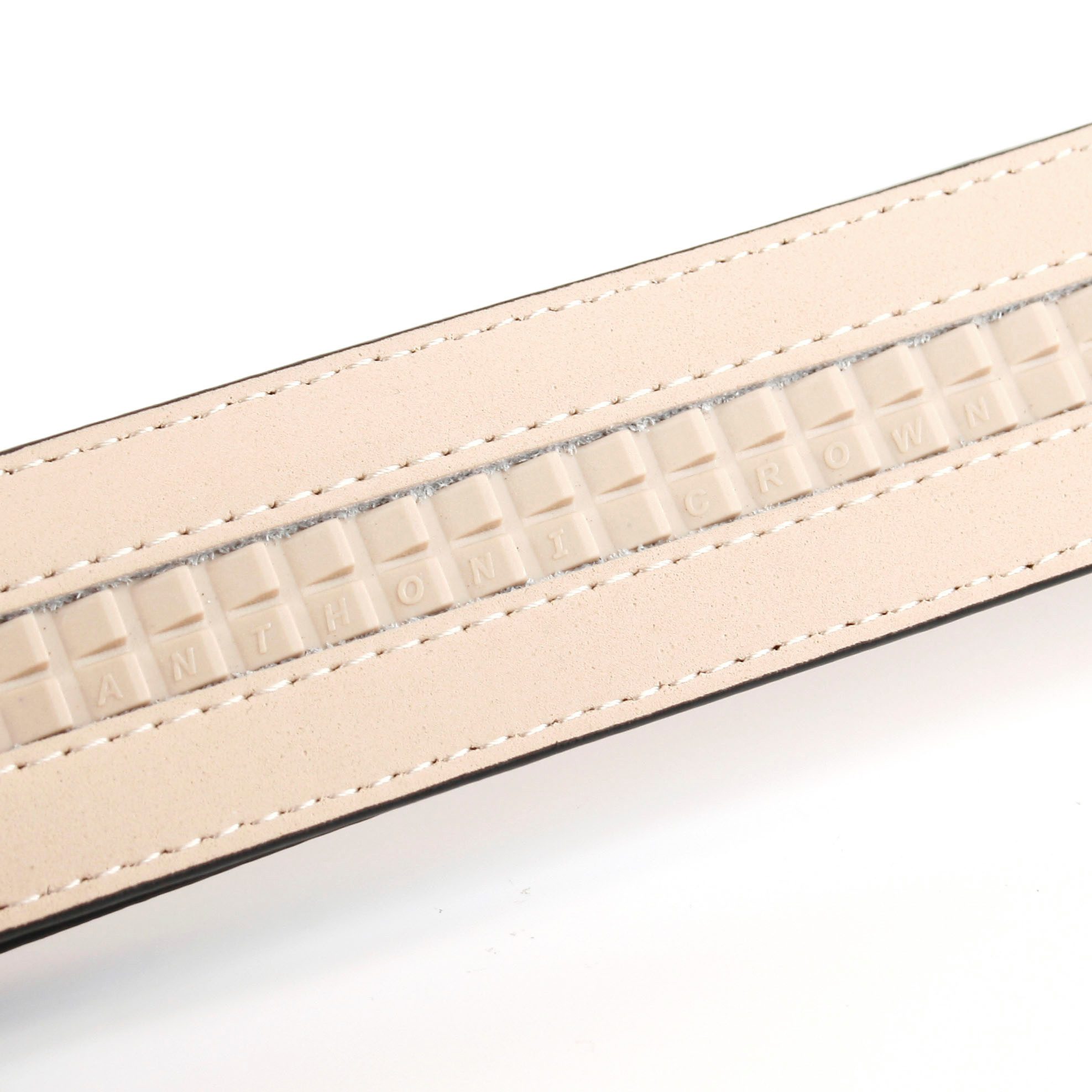 Anthoni Crown Leren riem Vlecht-look, leren riem, iets gebombeerd