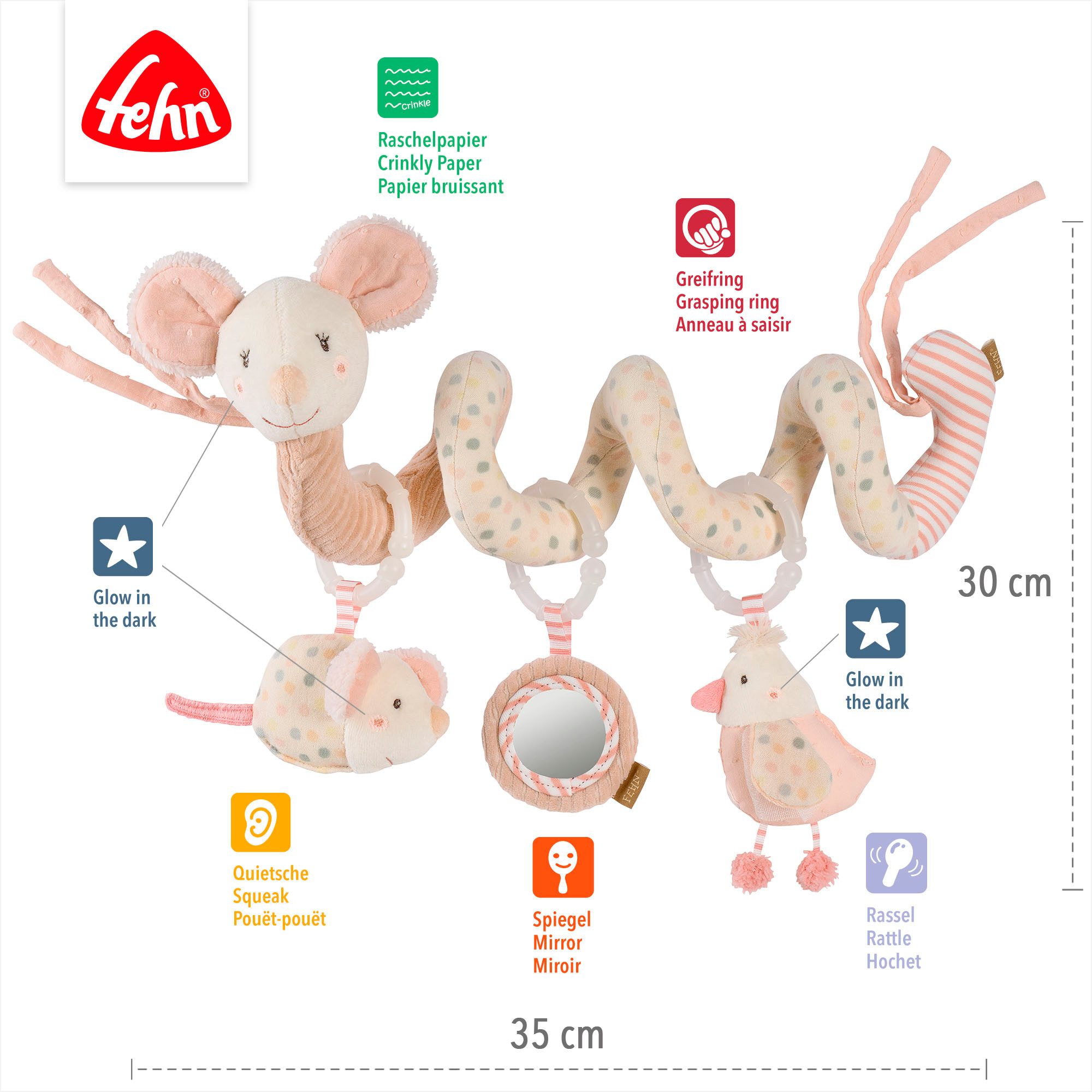Fehn Grijpspeeltje FeehnLAND, activiteitspiraal Muis