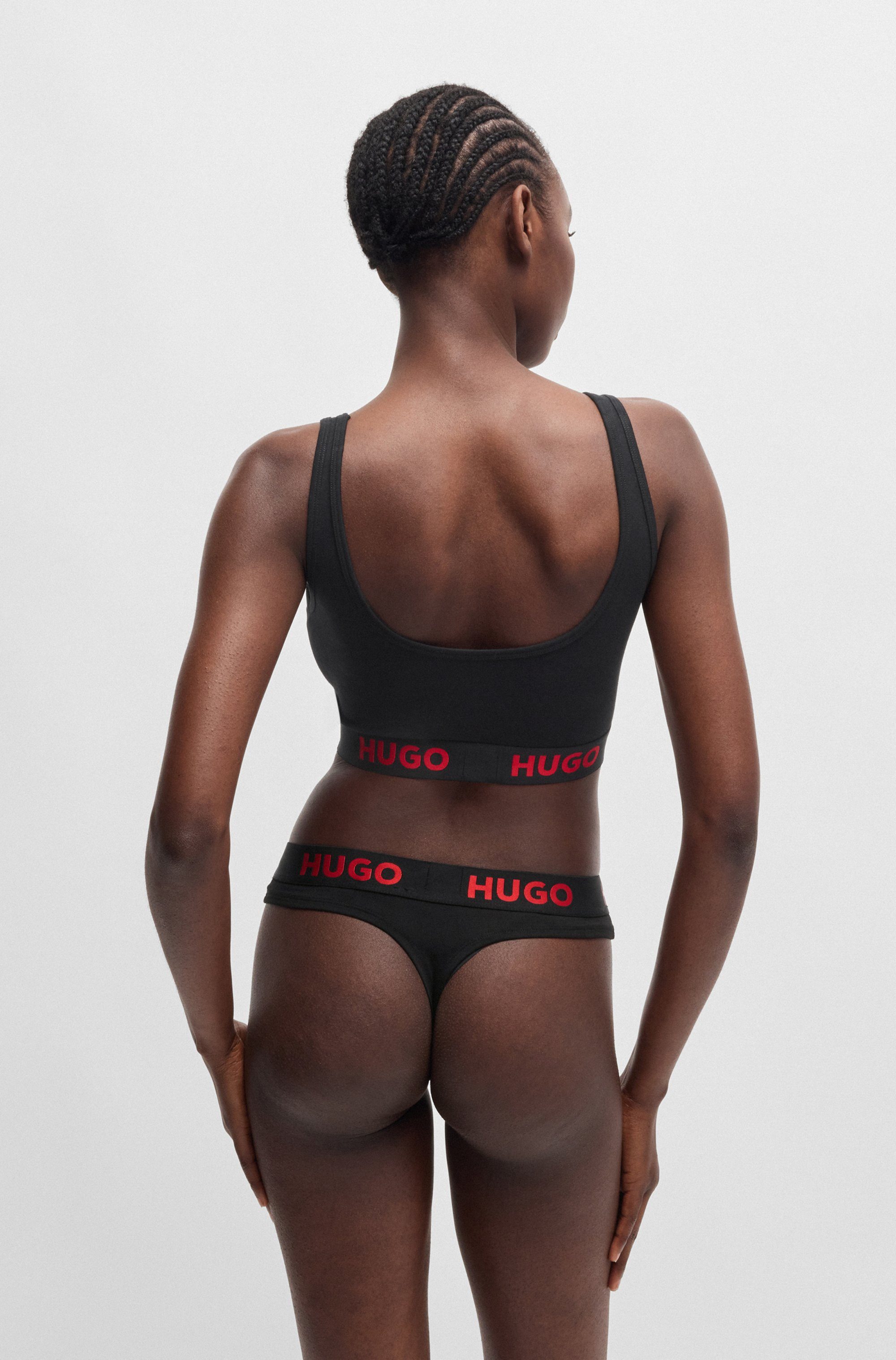 HUGO underwear Bralette-bh BRALETTE SPORTY LOGO met elastische taille