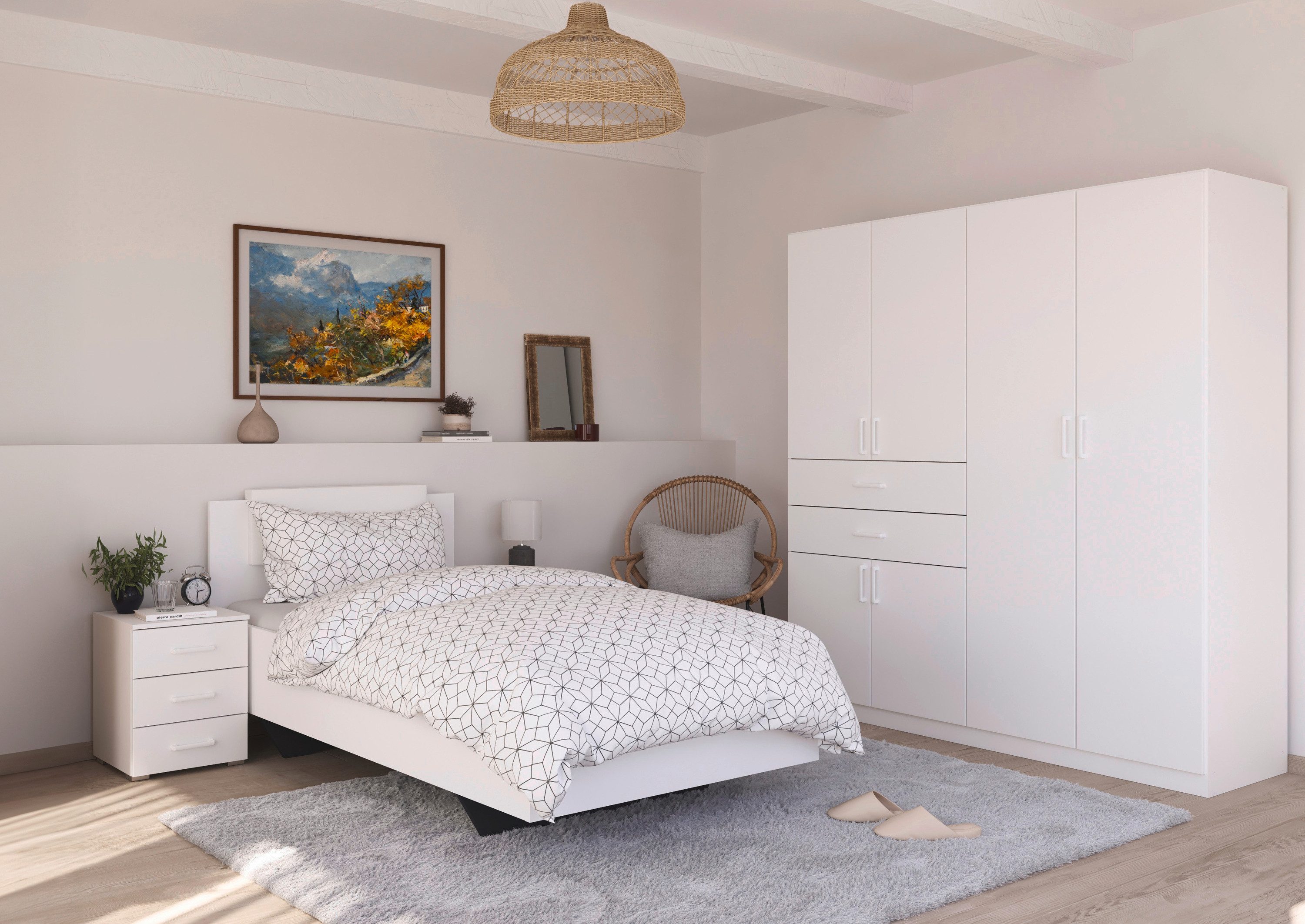 rauch Draaideurkast Kledingkast kast garderobe MAIKA met decor-front 2 lades, in verschillende breedtes, hoogtes, kleuren, made in germany
