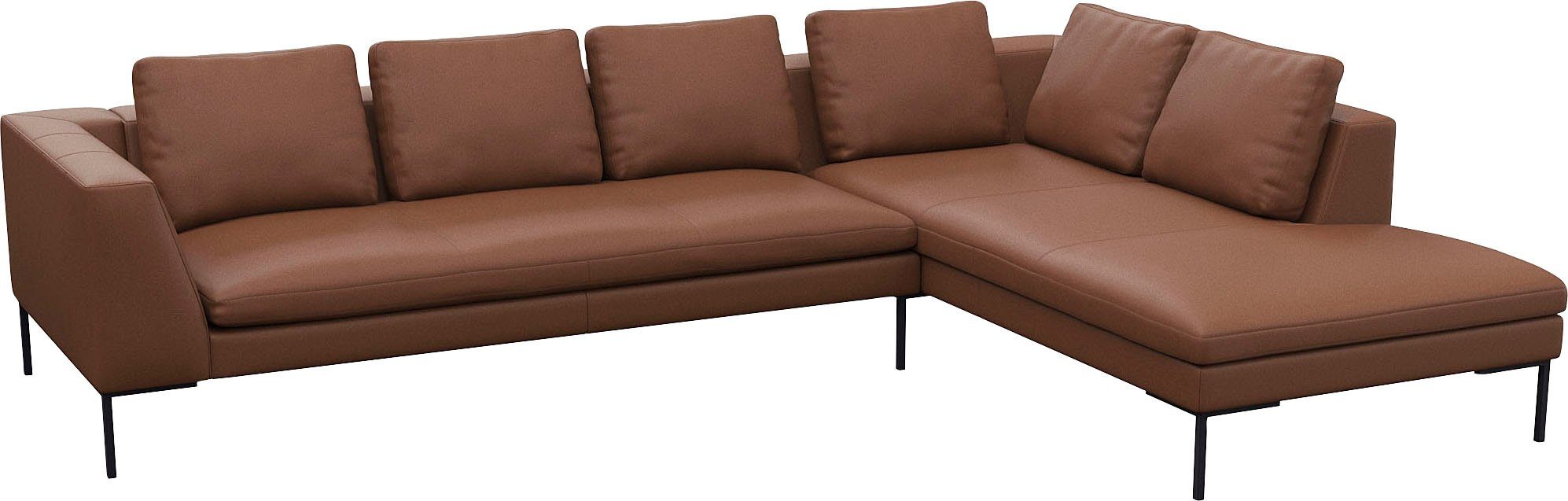 FLEXLUX Hoekbank Loano, super comfortabel zitcomfort door koudschuim in de zitting, L-vorm