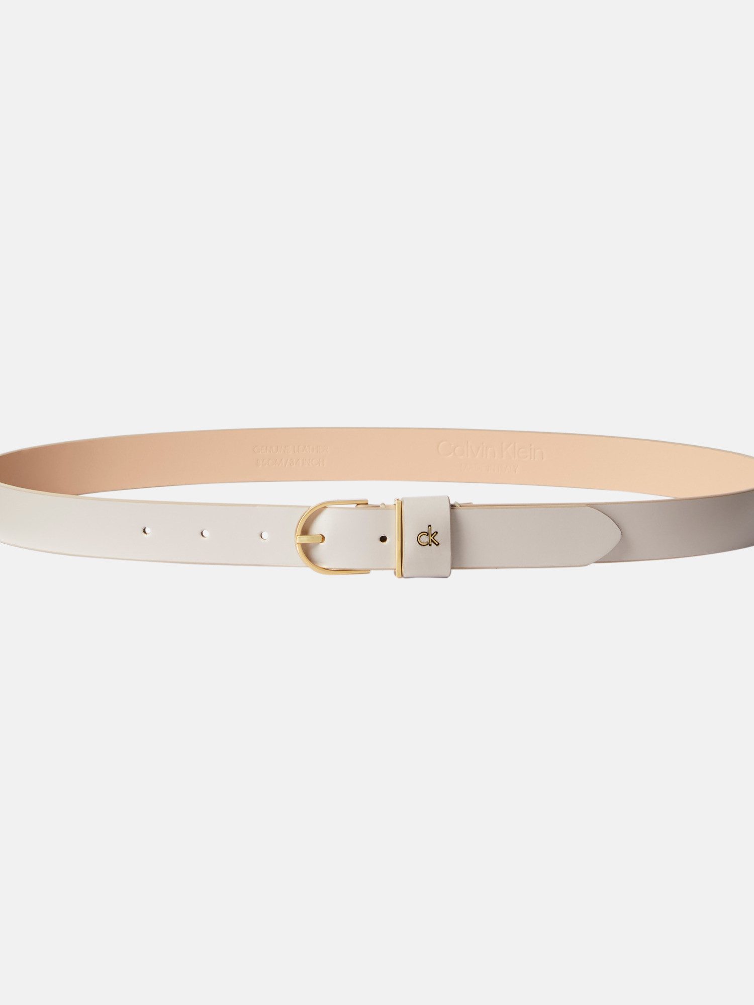Calvin Klein Leren riem CK METAL LOOP ROUND BUCKLE 25MM