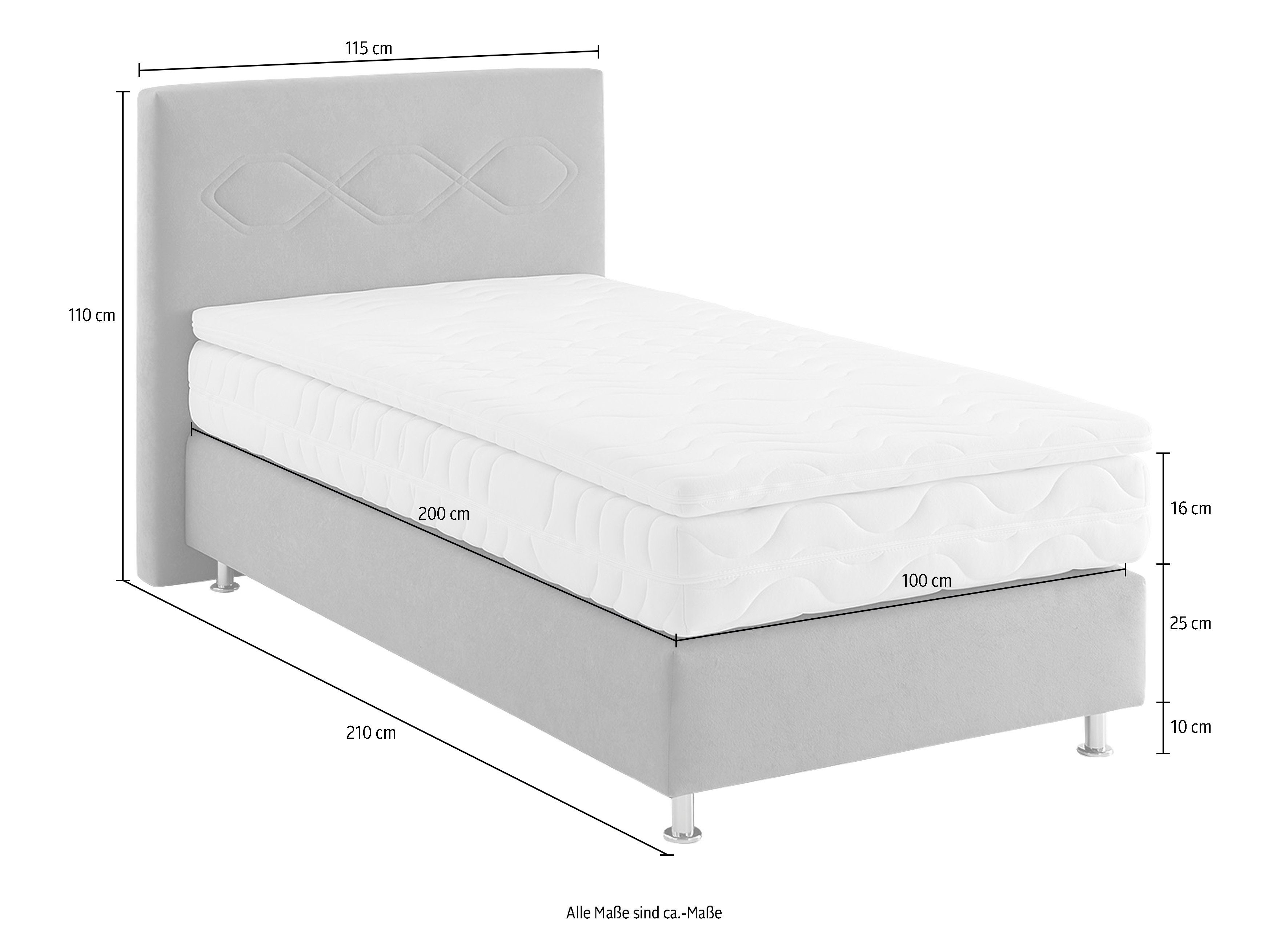 Westfalia Polsterbetten Boxspring naar keuze met topmatras